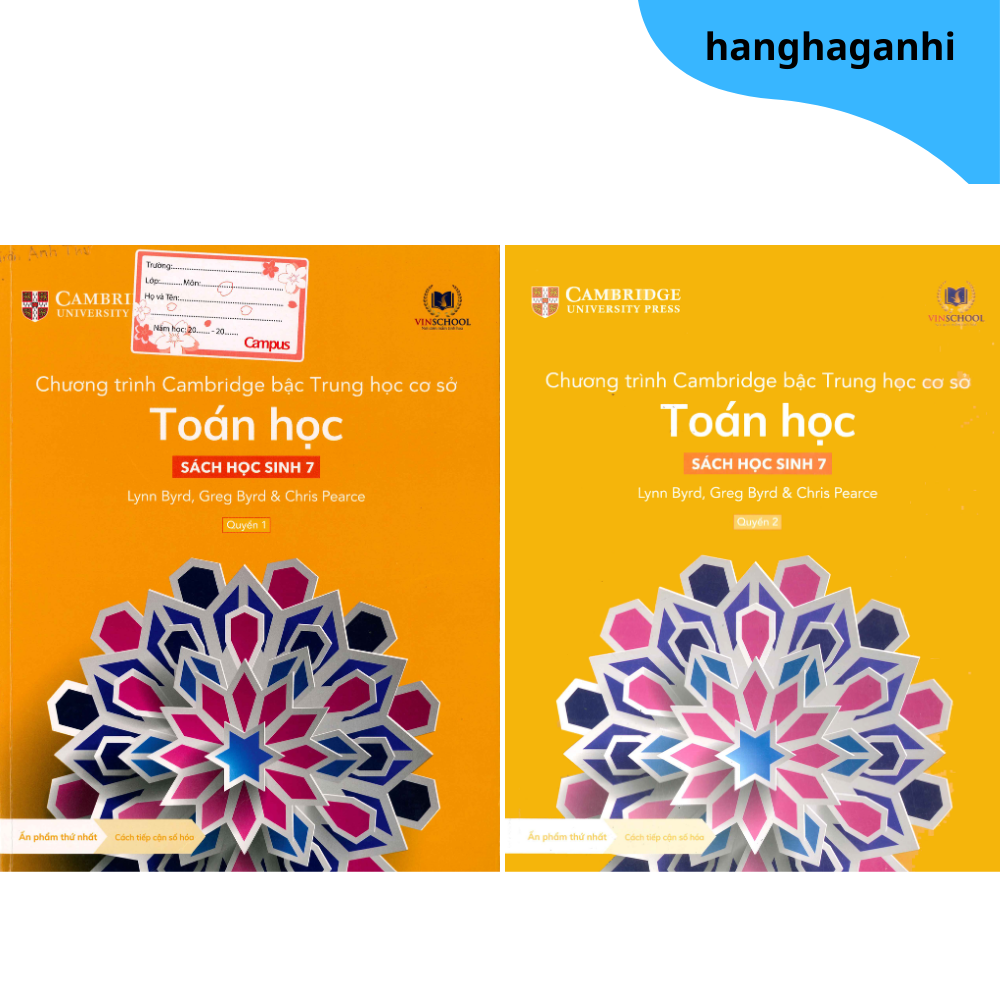 Cambridge Song Ngữ bậc Trung học – TOÁN HỌC – Sách học sinh 7 – Quyển 1&2