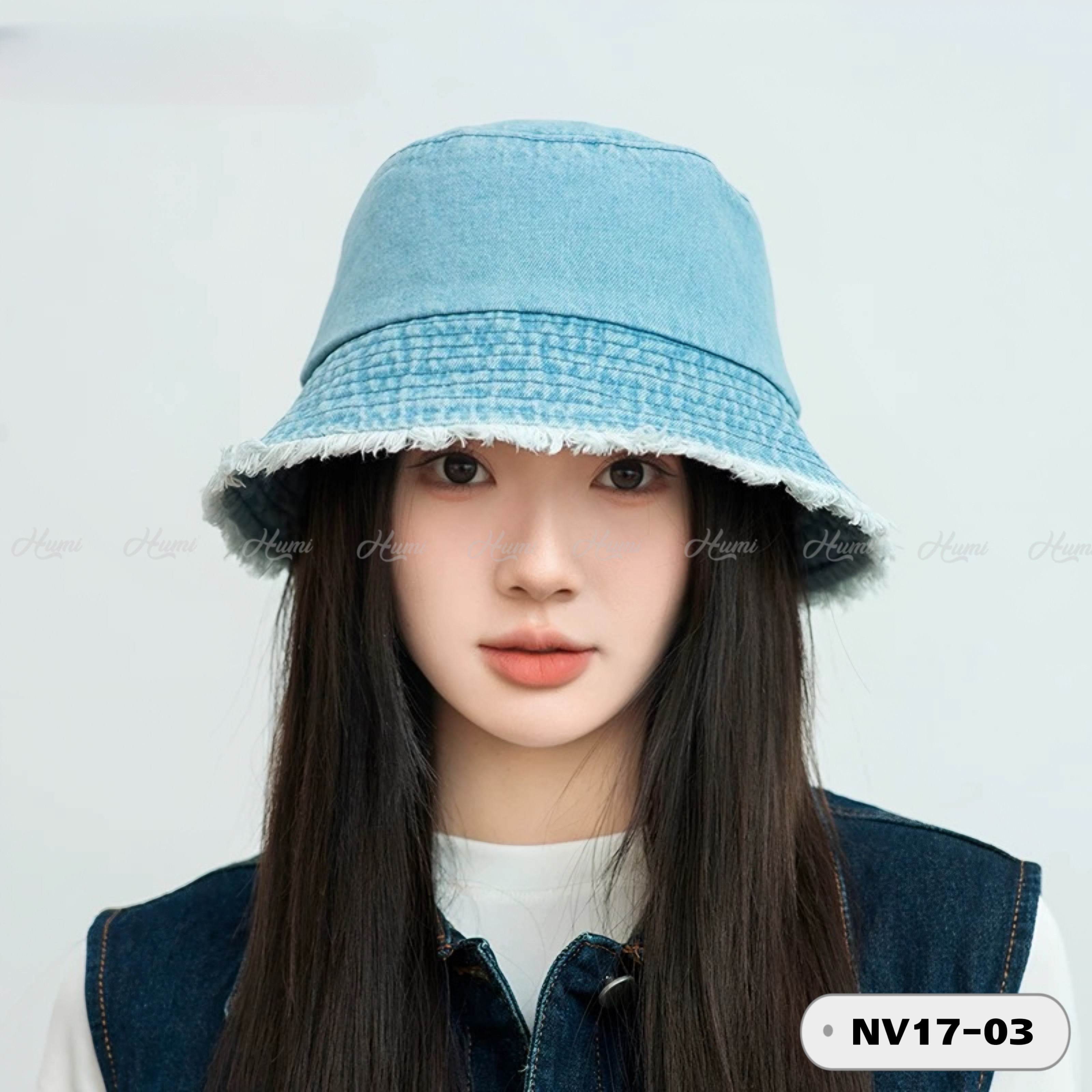 MŨ DENIM BUCKET (NV17-03 Xanh Nhạt)