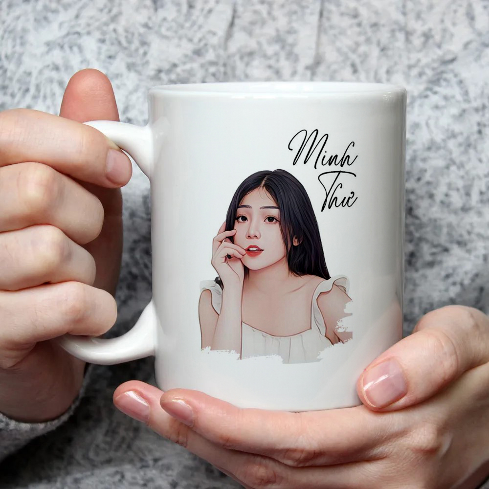 Ly sứ trắng in chân dung theo yêu cầu, quà tặng ý nghĩa cho bạn gái, người thân dịp sinh nhật, kỷ niệm, ngày đặc biệt_thumbnail_1