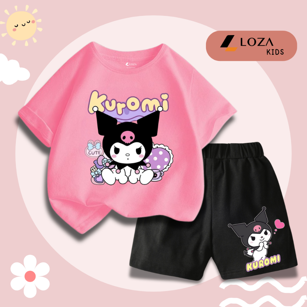 Bộ đồ bé gái in hình Kuromi -  Loza Kids SB308_thumbnail_2
