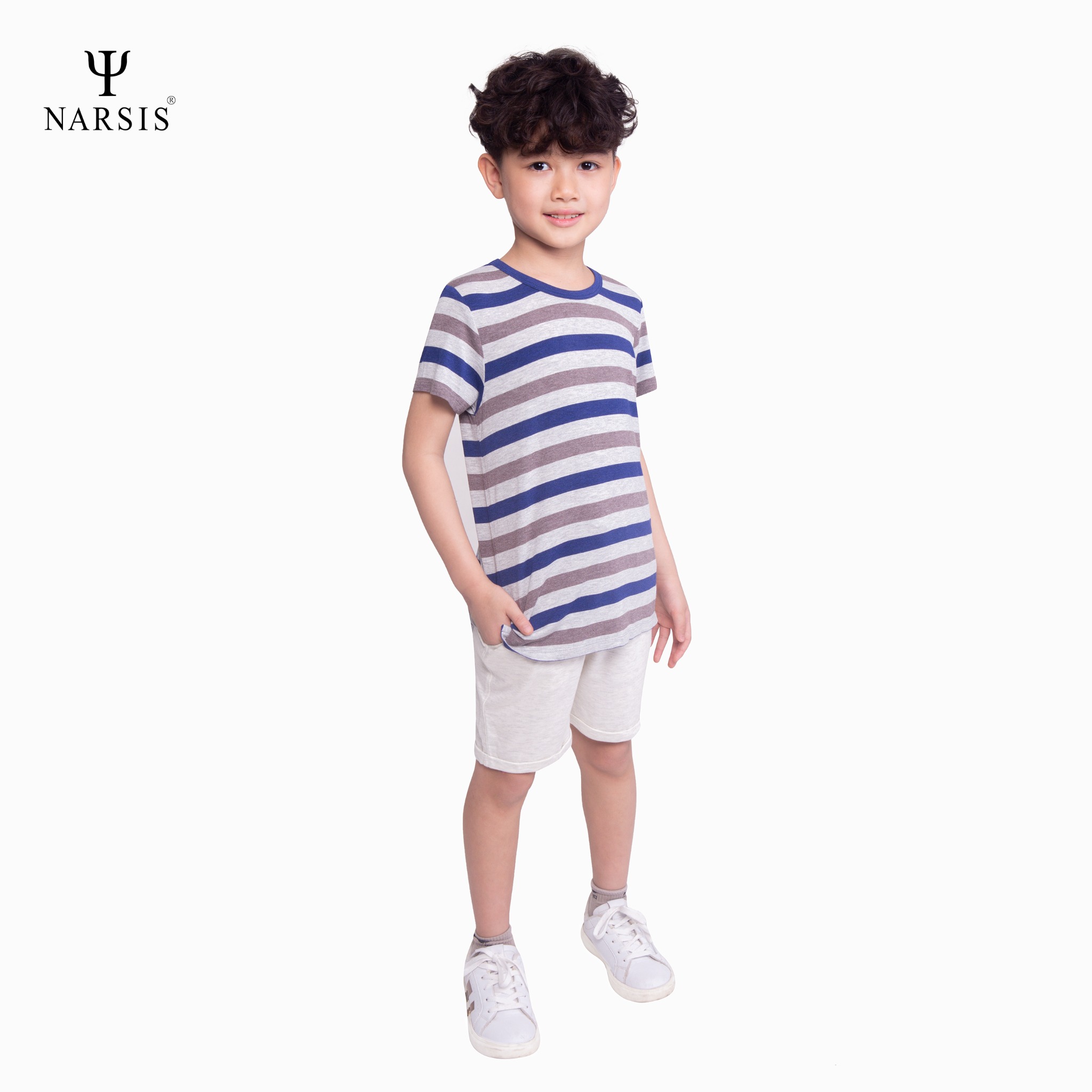 BỘ HÈ BÉ TRAI KE0002 NARSIS CHẤT LIỆU THOÁNG MÁT, DỄ CHỊU, THOẢI MÁI CẢ NGÀY, DỄ VẬN ĐỘNG_thumbnail_2