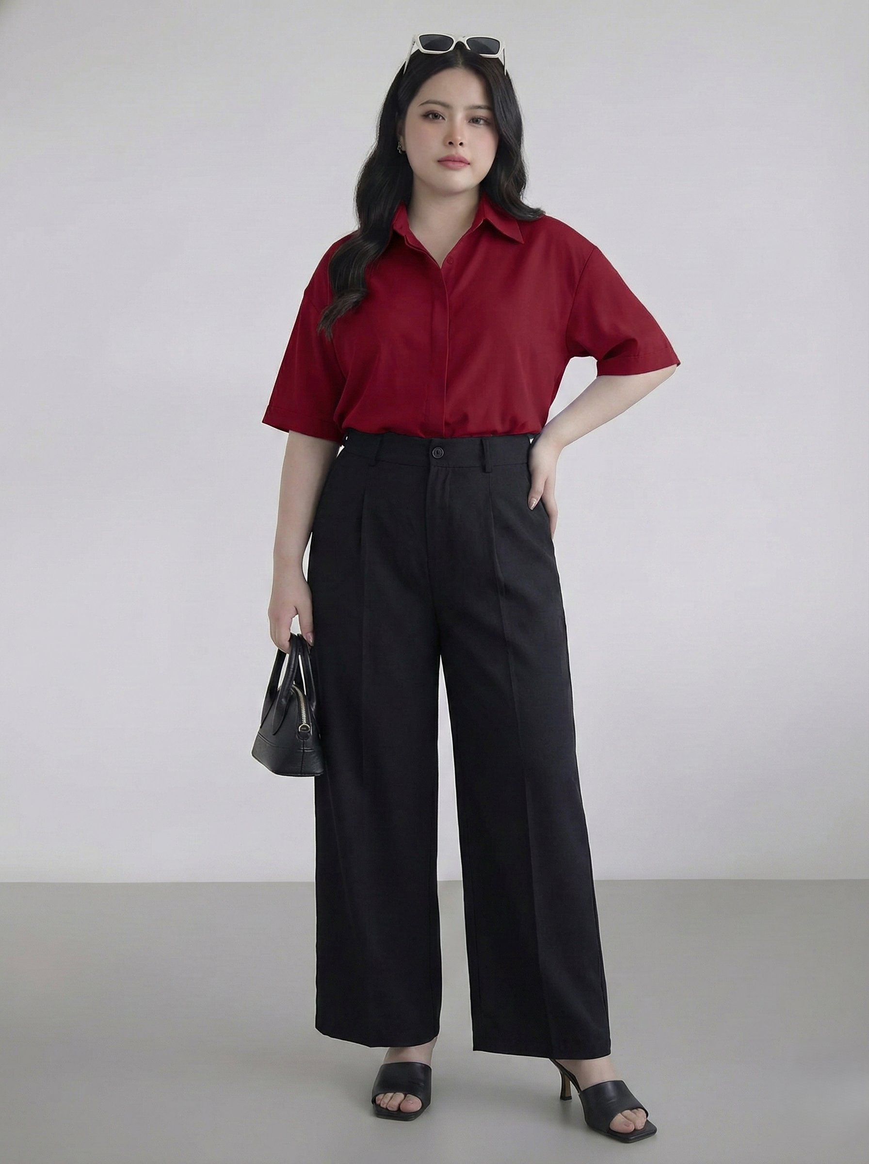 Quần tây ống suông bigsize QD025 dành cho nàng béo mập từ 55-95kg