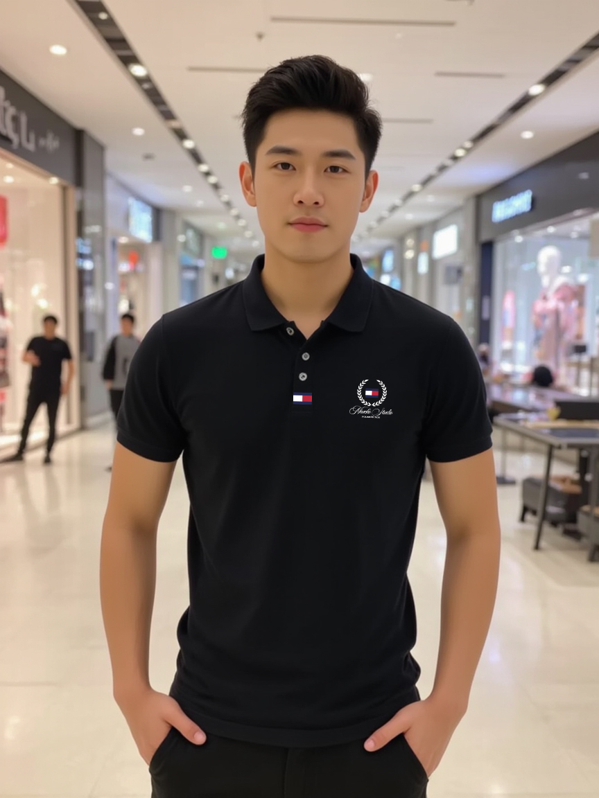 Áo polo nam form vừa 1919 Miucho Iconic vải cá sấu đứng form thoáng mát in mix_thumbnail_2