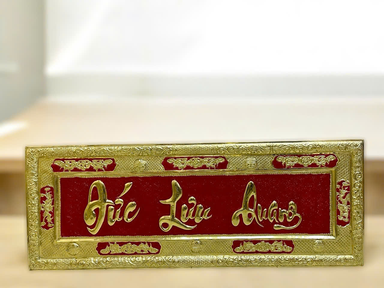 Bộ đại tư câu đối bằng đồng  vàng chữ việt KT 1M55X 1M55_thumbnail_2