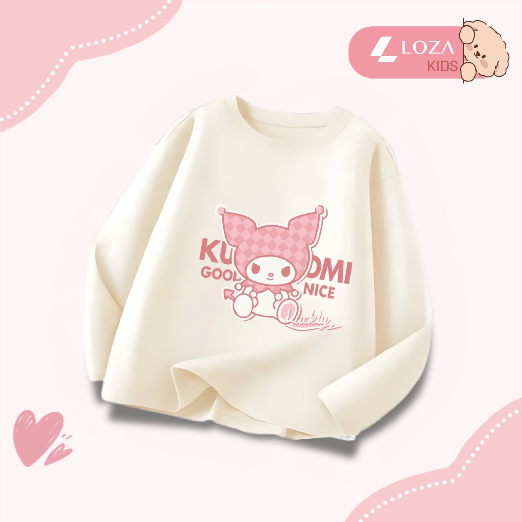 Áo thun dài tay bé gái in hình dễ thương Kuromi - Loza Kids  KT008_thumbnail_7