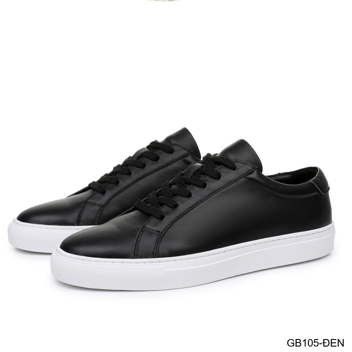 GB105 - Giày Sneaker Nam Da Bò Thiết Kế Đơn Giản, Đế Cao Su Bền, Màu Trắng Đen_thumbnail_17