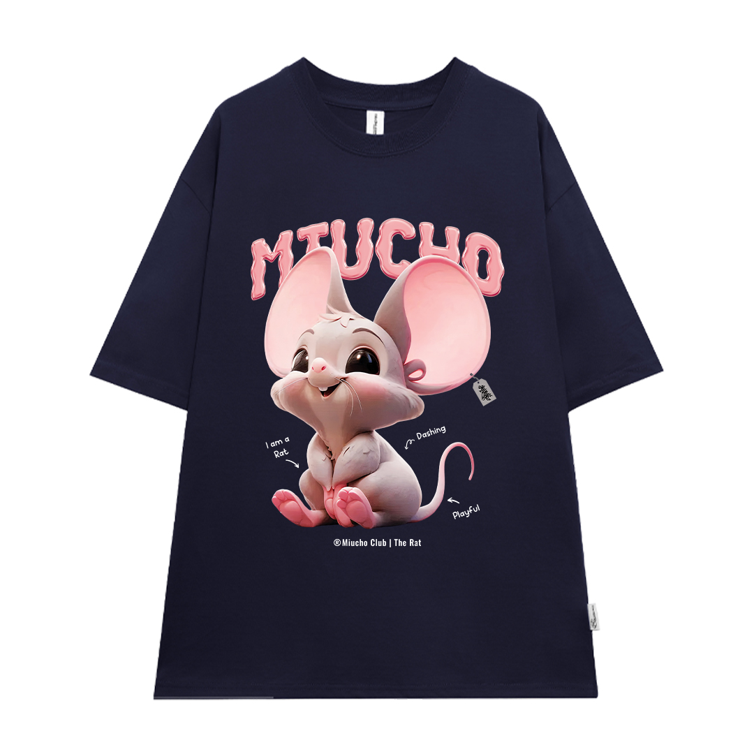 Áo thun form rộng 12 con giáp tuổi Tí ATD1236 Miucho tay ngắn cổ tròn in mix_thumbnail_22