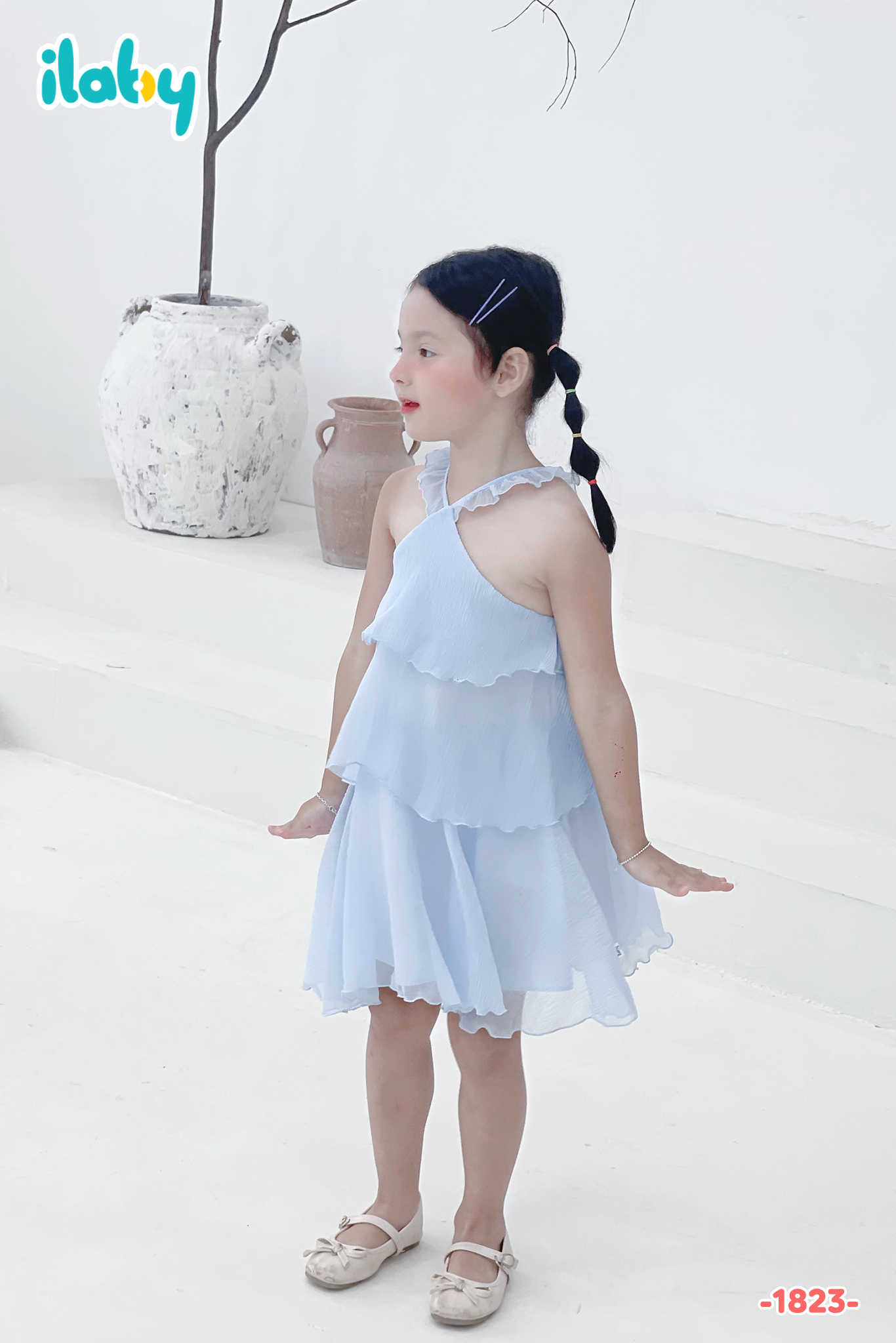 Váy voan nhăn ba tầng cổ yếm bèo_thumbnail_1