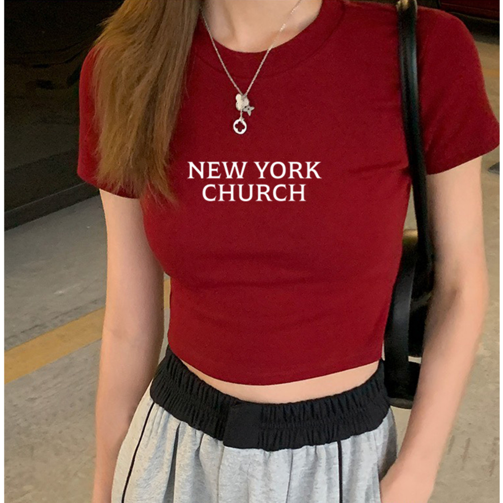 [Form Ôm] Áo croptop ôm nữ in chữ - Áo croptop kiểu thời trang LOZA G0072