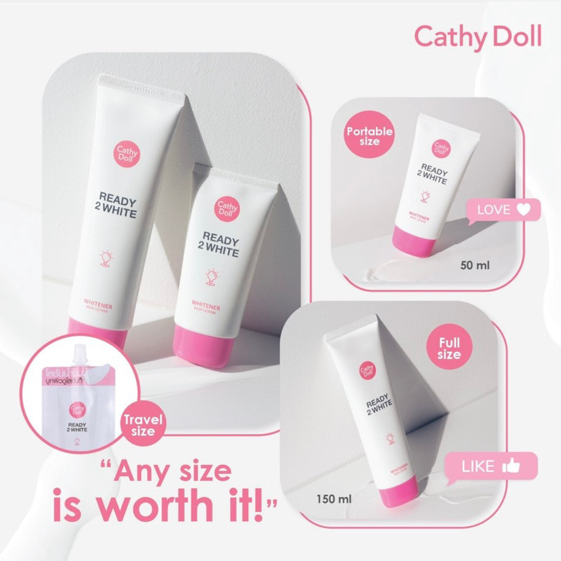 [CATHY DOLL] Sữa dưỡng thể trắng da Cathy Doll Ready 2 White 150ml