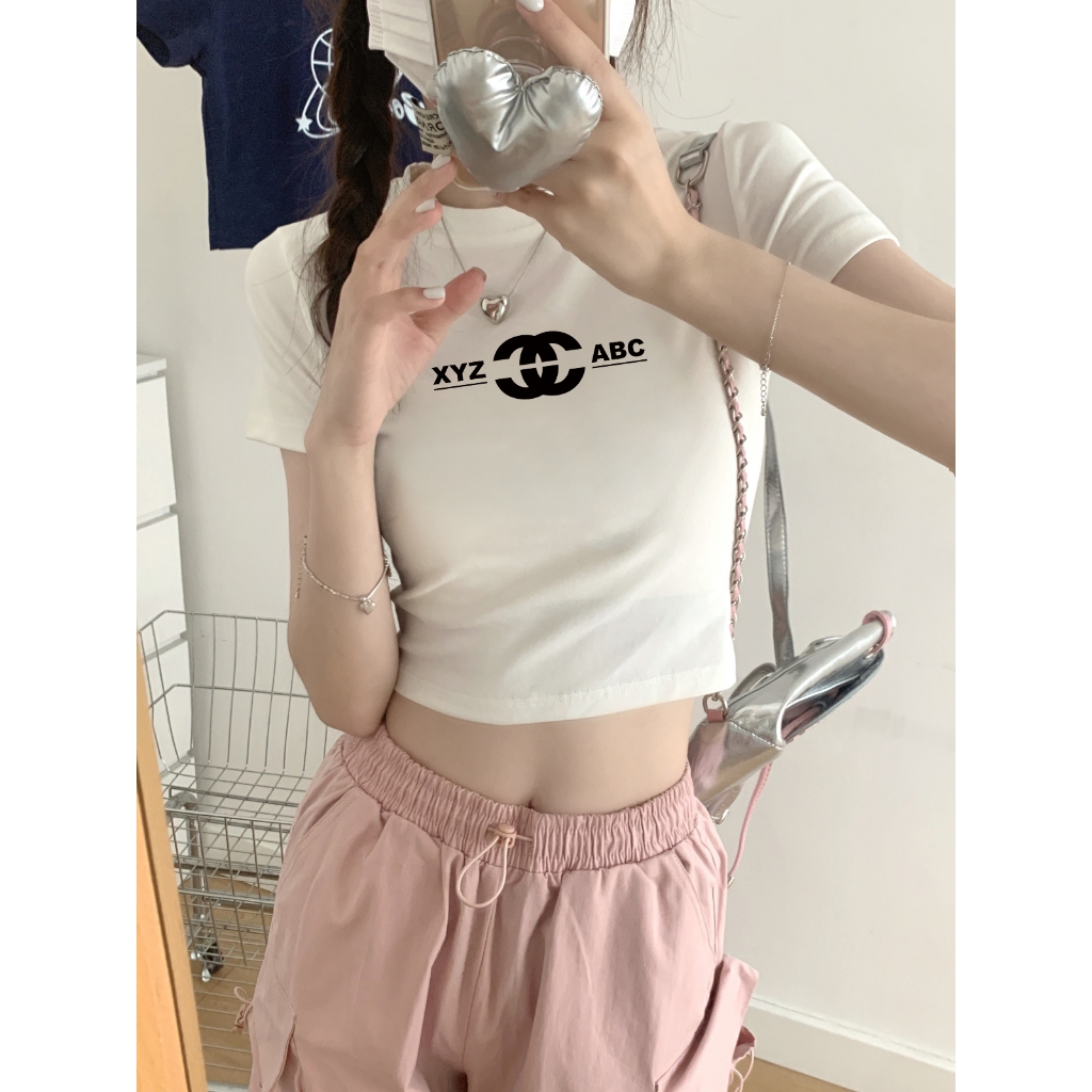 [Form Ôm] Áo croptop nữ ôm body in hình thời trang - Áo croptop ôm Loza G0131