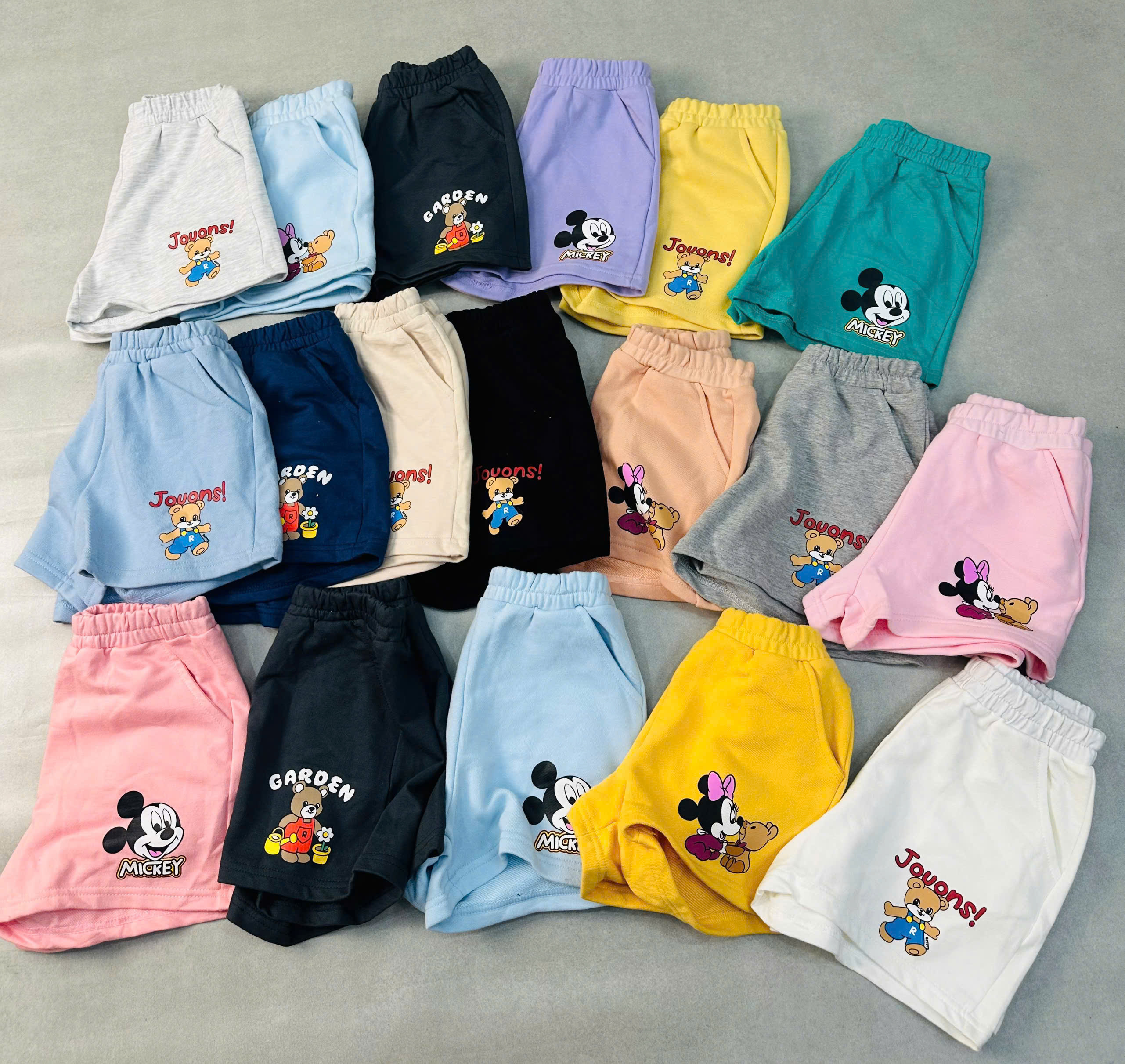 HE8 Set 3 quần short thun bé gái ( NGẪU NHIÊN ) mua từ 2set có thể trùng