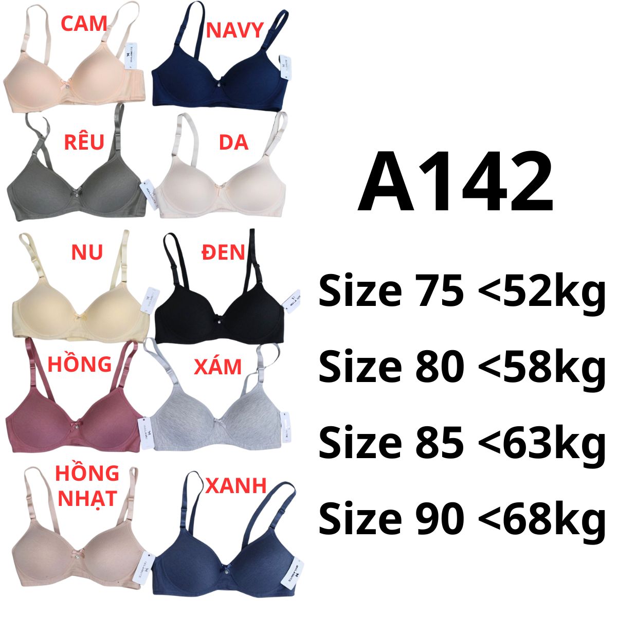A142- ÁO NGỰC KHÔNG GỌNG MALE