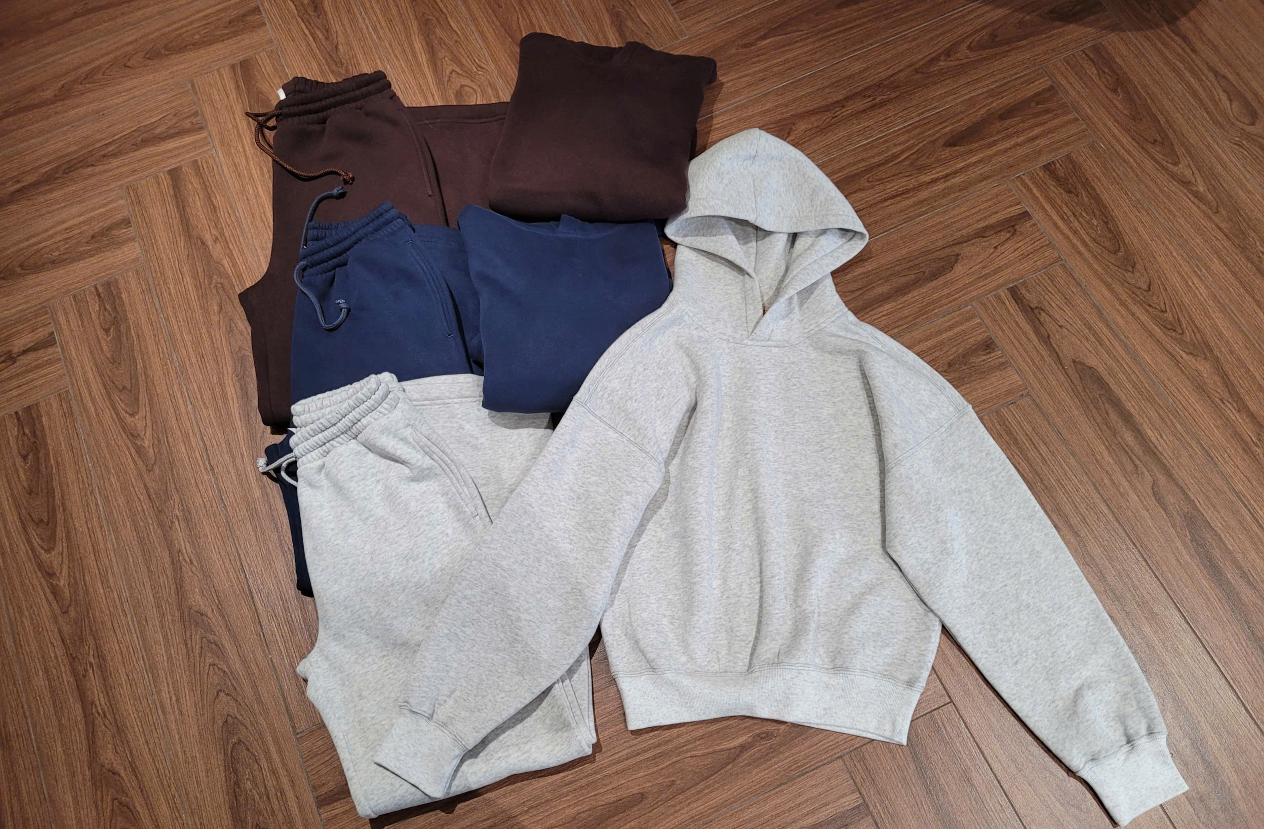 Set hoodie nỉ + quần dài ( XÁM )_thumbnail_2