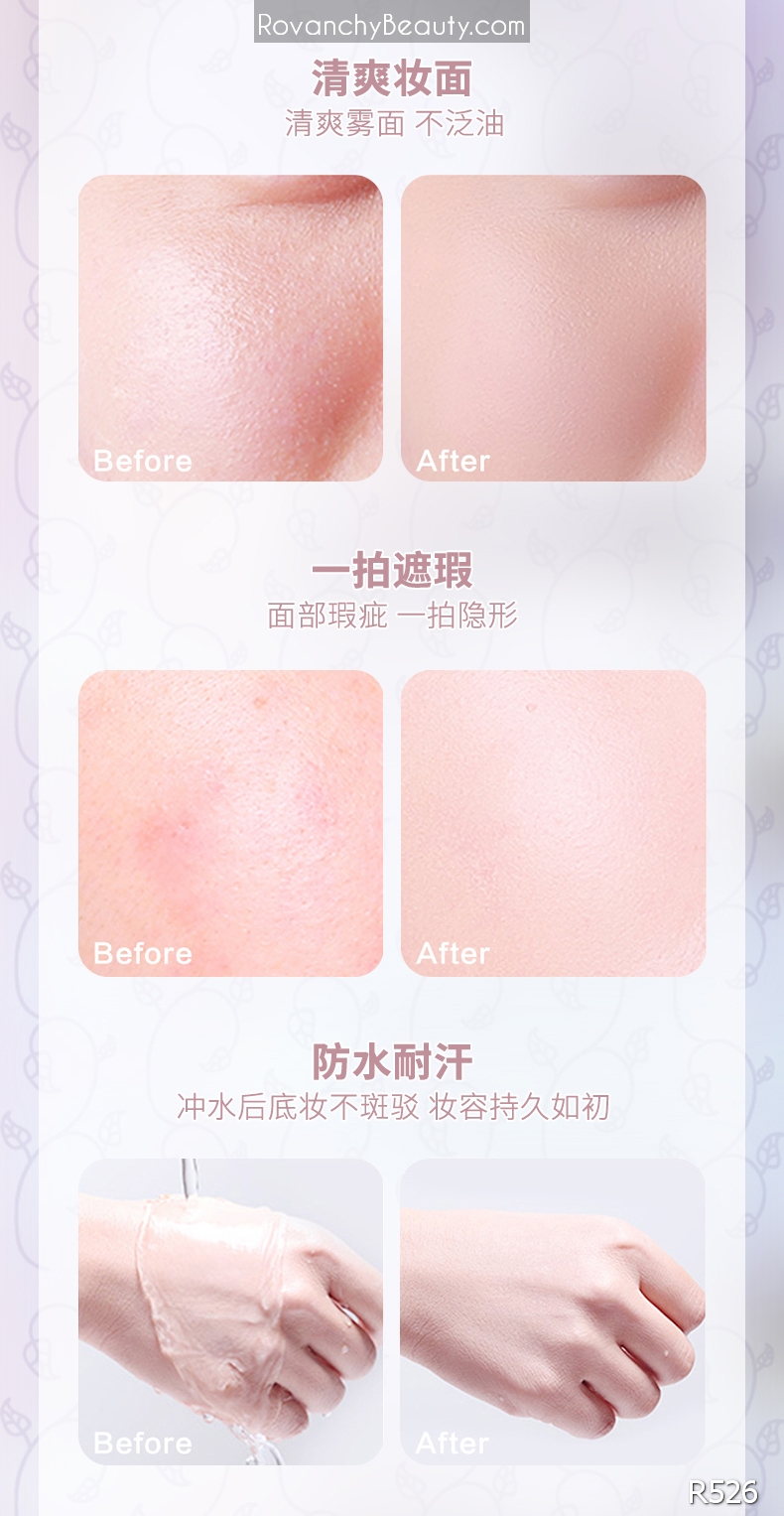 Phấn Nước Dưỡng Ẩm Trong Suốt R526 ROVANCHY - Trang Điểm Tự Nhiên, Che Phủ Hoàn Hảo, Kiểm Soát Dầu Hiệu Quả_thumbnail_12