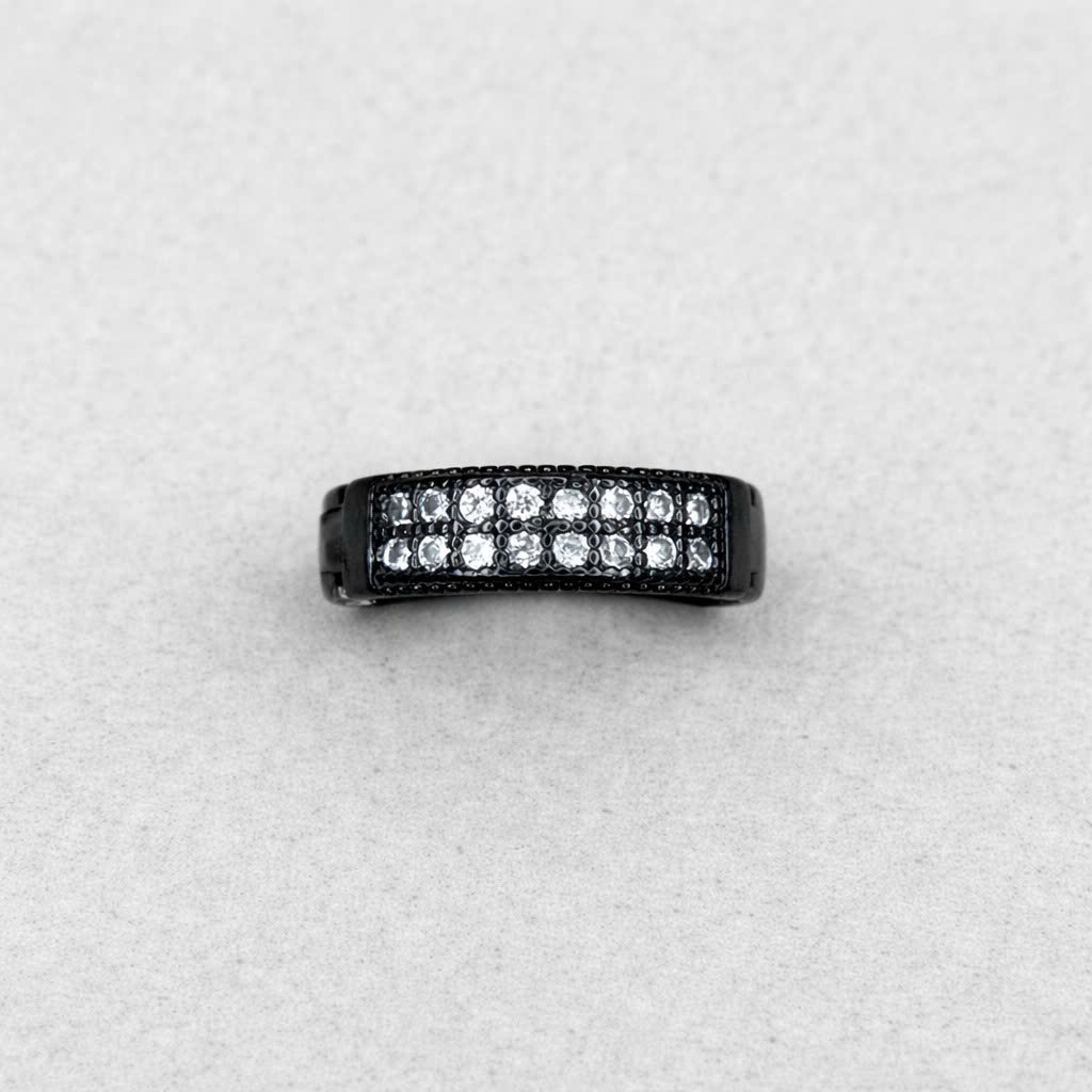 Khuyên vòng kiểu mạ điện đen 2 đá 8mm_thumbnail_3