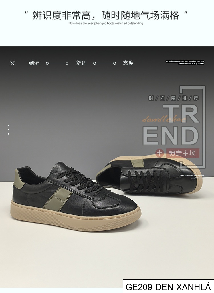 GE209 - Giày thường ngày màu khối da bò lớp một dành cho nam, giày hợp thời trang cao cấp đa năng, giày thể thao da thật Châu Âu, giày sang trọng nam dễ tiếp cận_thumbnail_19