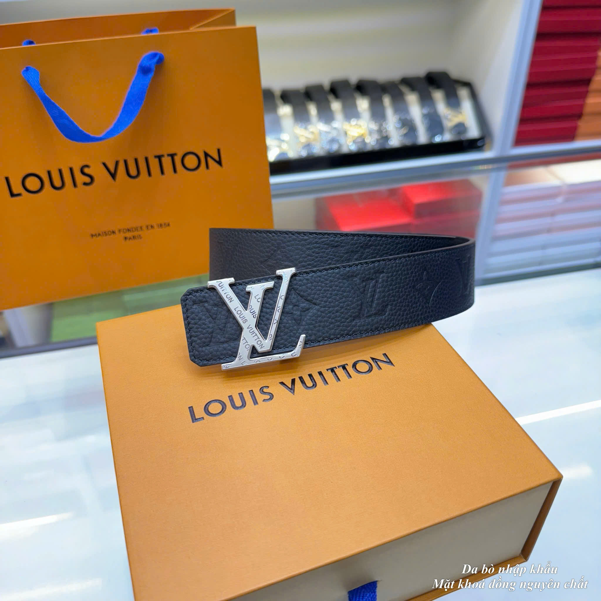 Dây lưng LV Initiales 40mm Reversible Belt