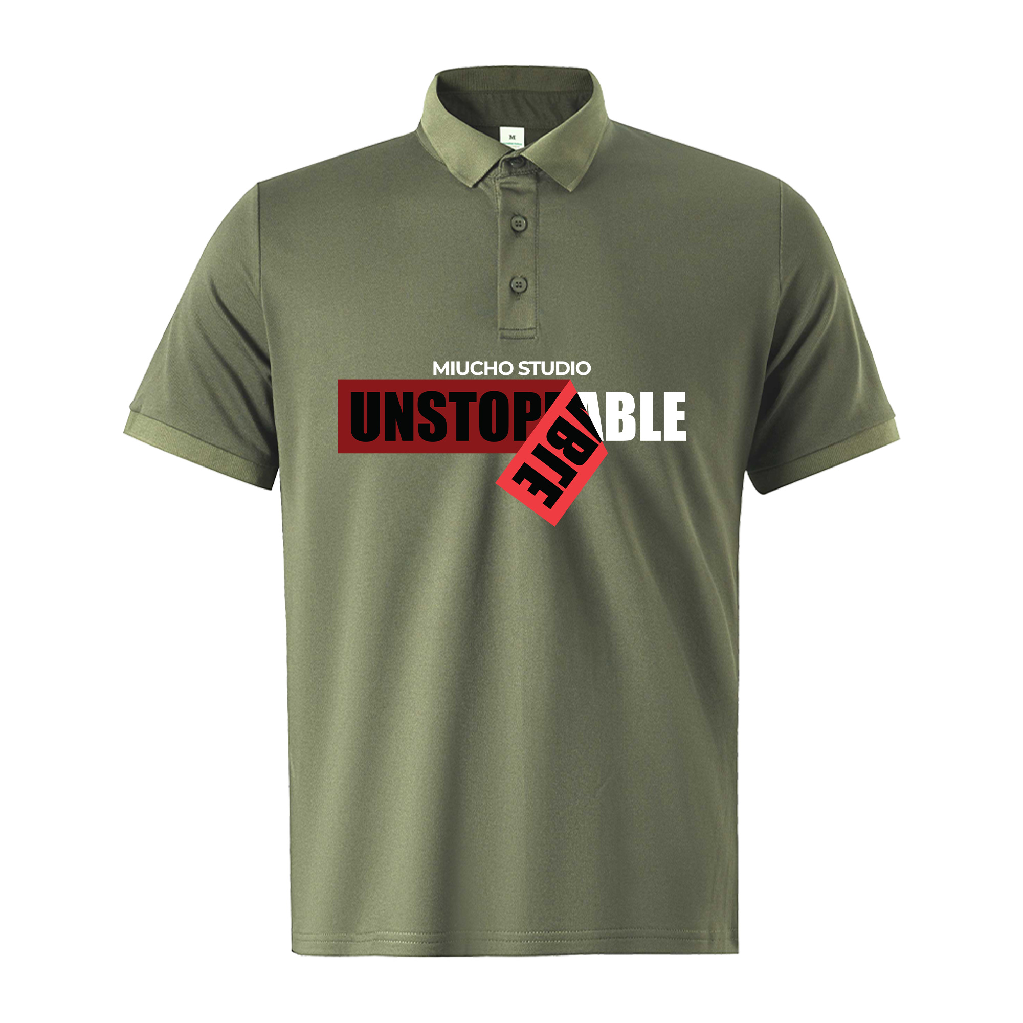 Áo polo nam đẹp form vừa 2066 Miucho Iconic cổ trụ vải cá sấu polyester thoáng mát in typography_thumbnail_11