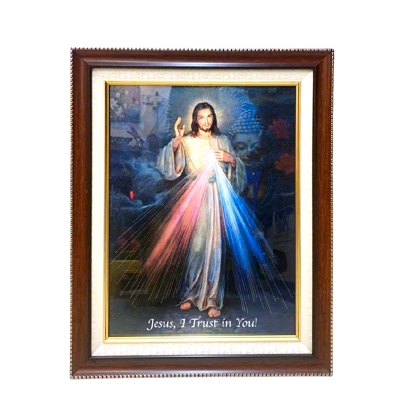 Tranh Lòng Chúa Thương Xót 40x50cm giấy Italia cao cấp