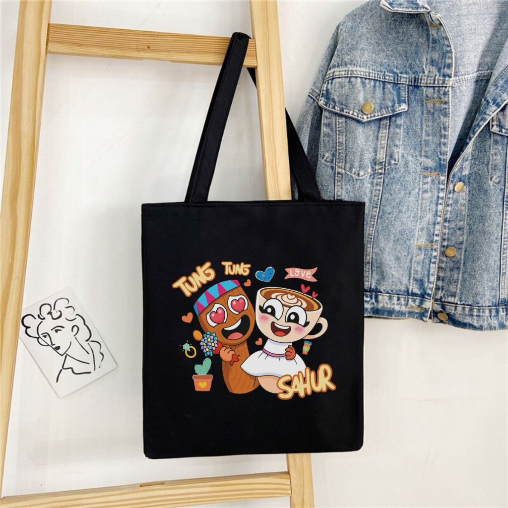 Túi tote in hình Brainrot - Túi vải canvas kích thước 33x37cm đựng vừa A4  và laptop - TOTE25_thumbnail_18