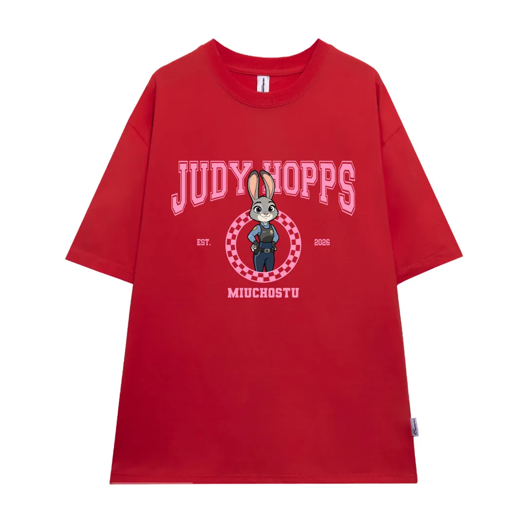 Áo thun cặp đôi form oversize Miucho vải cotton co giãn 2 chiều thoáng mát Judy Hopps in mix 2824_thumbnail_12