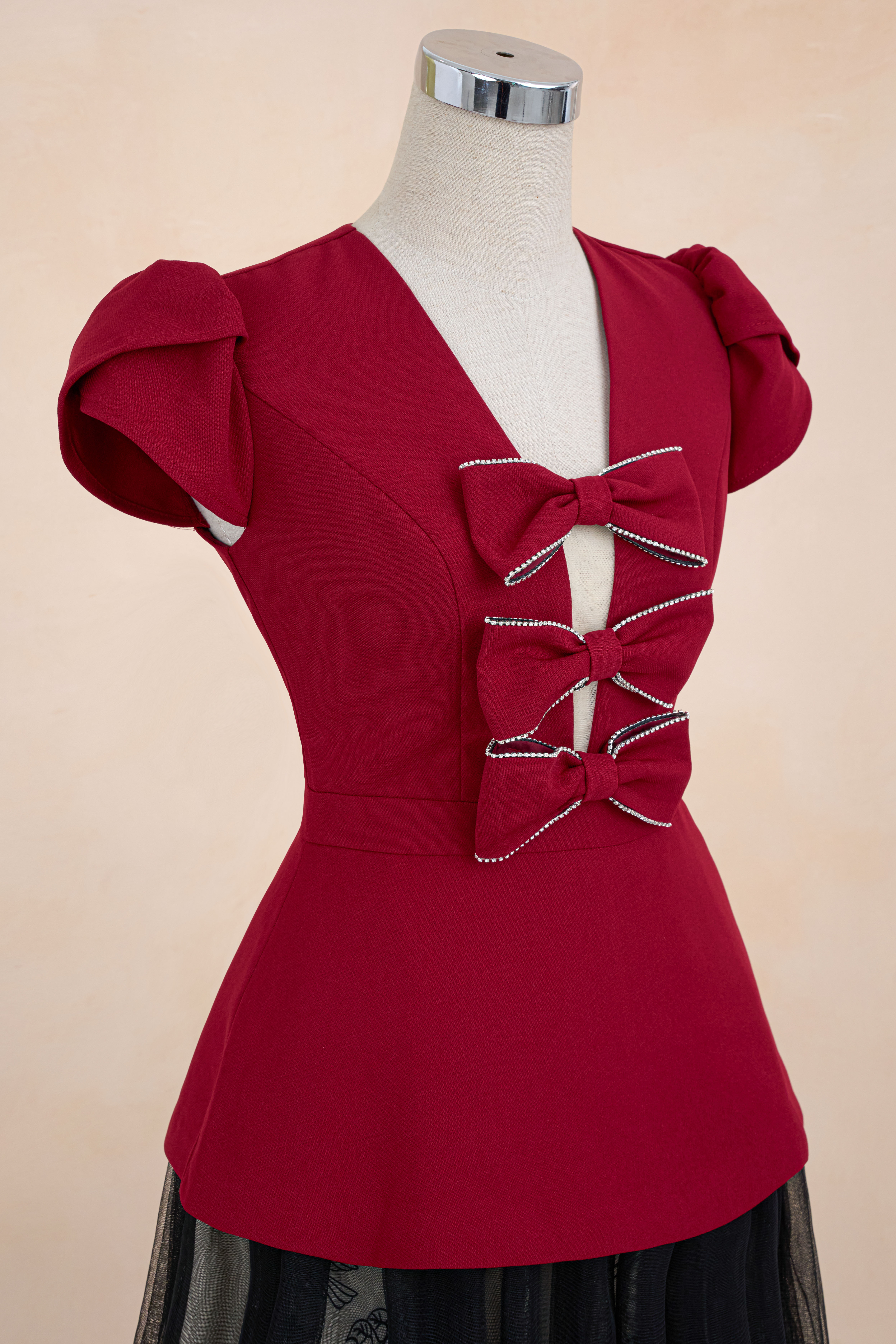 Áo PL Nơ Ngực Viền Đá_thumbnail_7