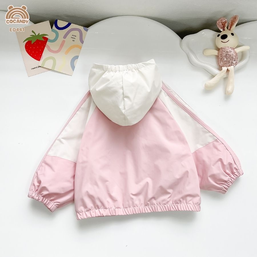 Áo khoác gió HỒNG phối BE_thumbnail_2