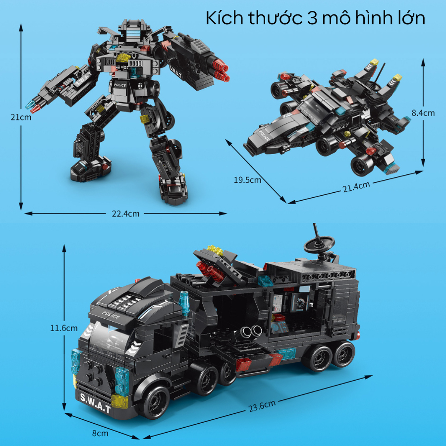 LEGO Xếp hình - Đồ chơi Lắp ráp CITY SWAT 585 Chi tiết (Tổng số 27 cách ghép)_thumbnail_3