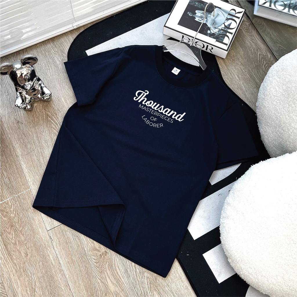 Áo thun nữ form vừa regular ARD530 Miucho Chic cotton cổ tròn in typography_thumbnail_8