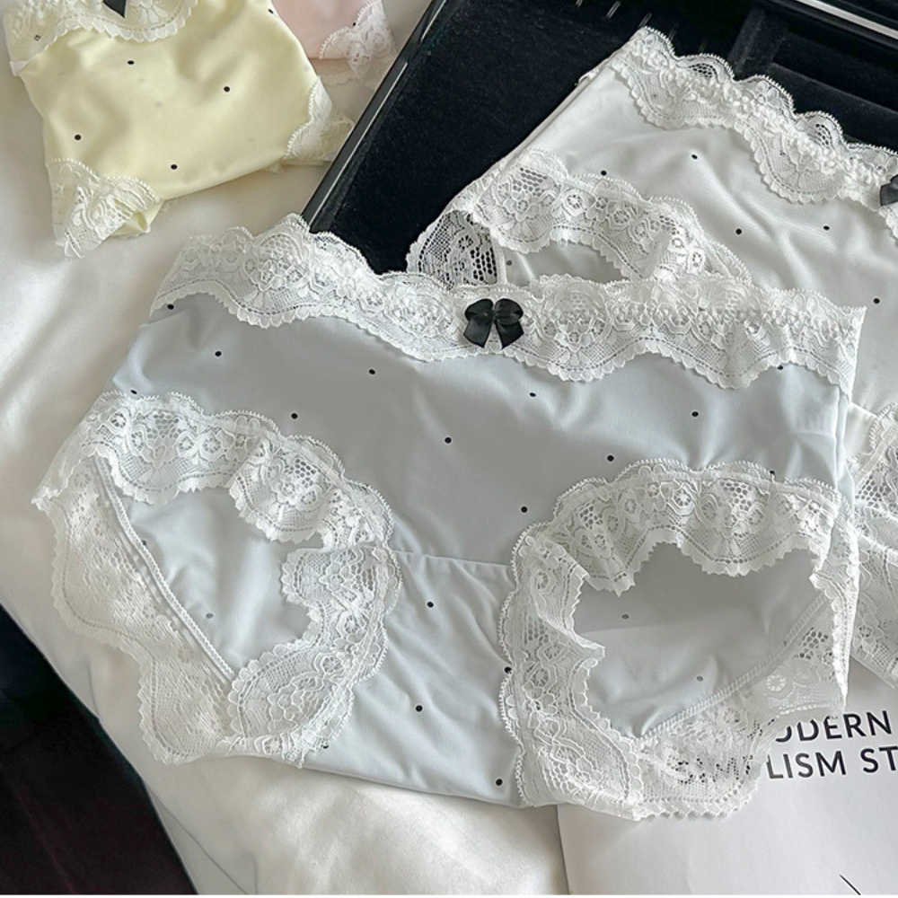 [Mã A24] Quần Lót Lụa Ren Nữ Mềm Mại Combo 5 Quần Lót Nữ Ren Đáy Quần Kháng Khuẩn Free Size -- Vikam_thumbnail_4