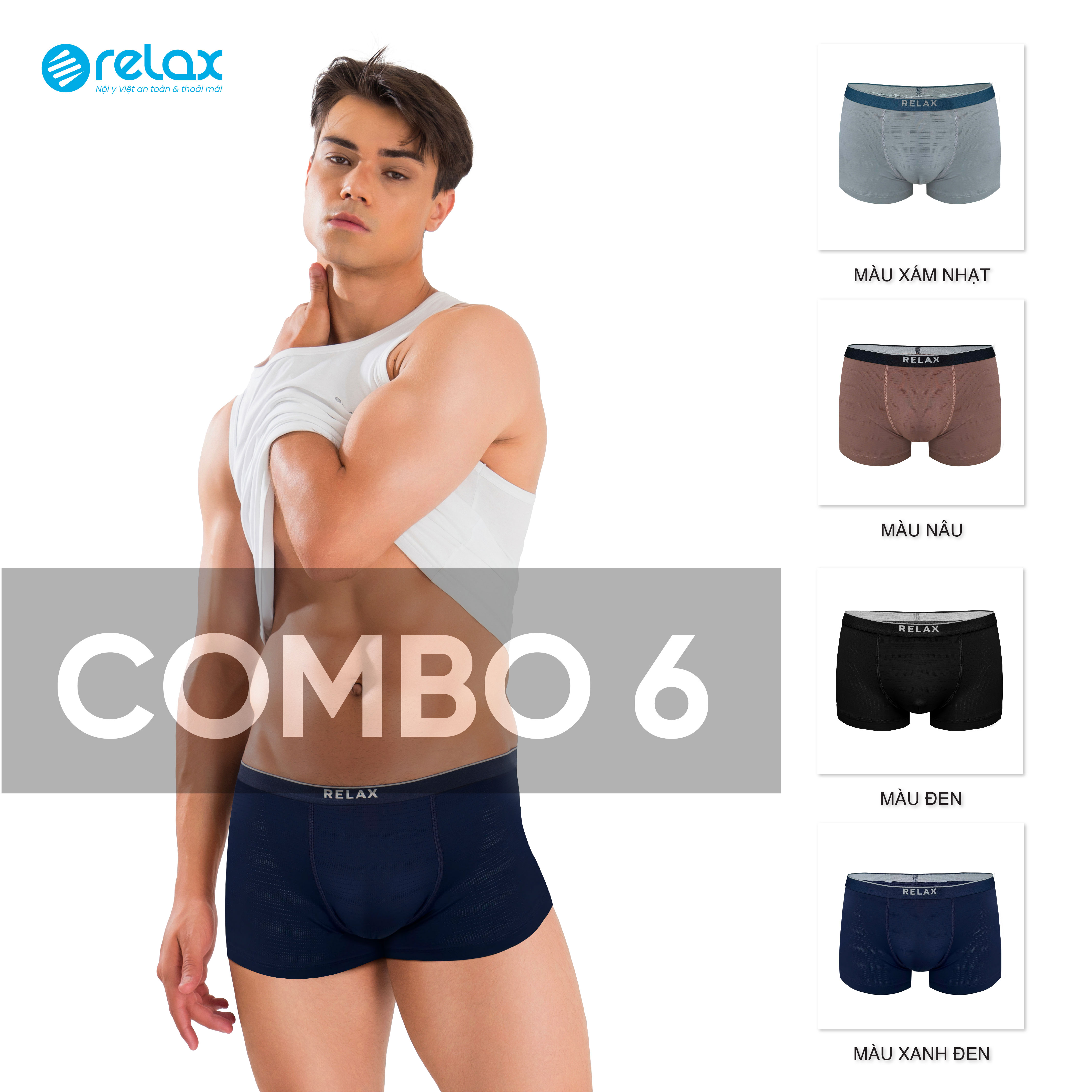 RLTK077 - COMBO 6 QUẦN LÓT NAM RELAX