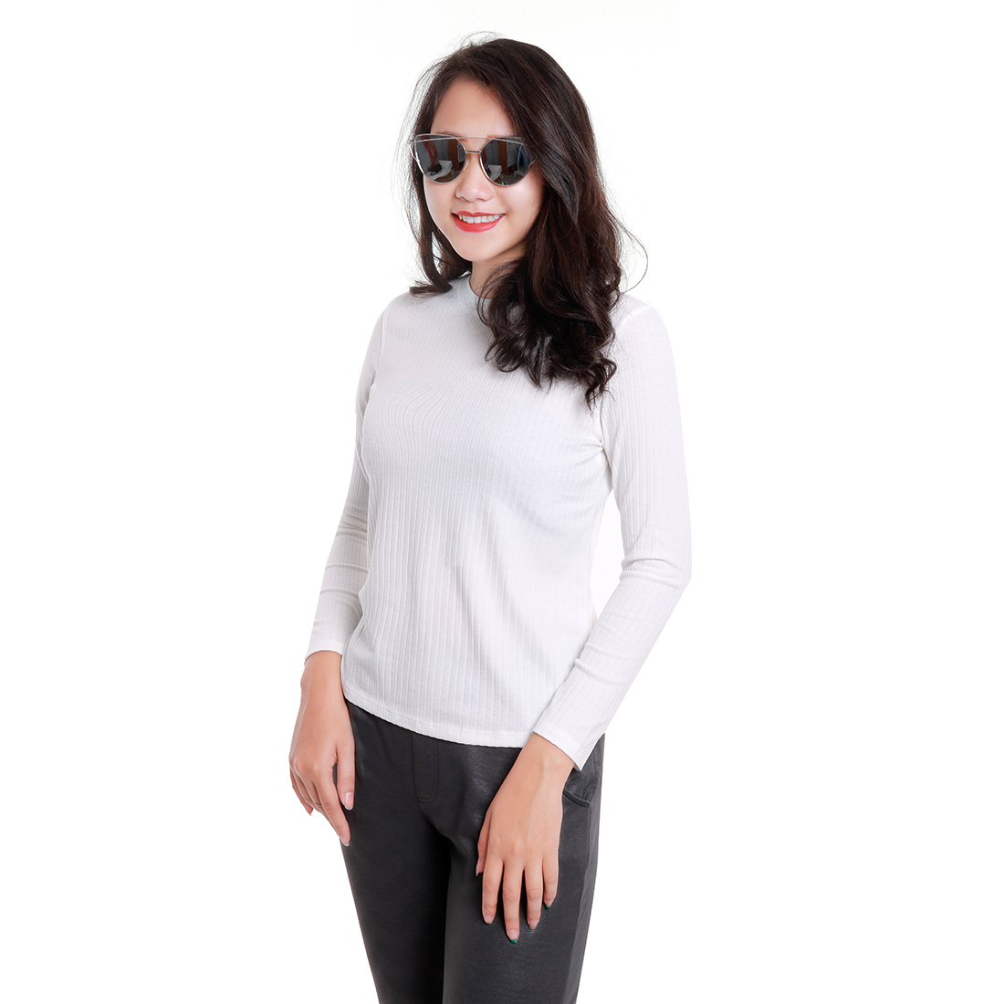 ÁO THU ĐÔNG NỮ L9004 NARSIS VẢI LEN COTTON ẤM ÁP, THOÁNG MÁT, GIỮ ẤM TỐT, MỀM MẠI_thumbnail_0