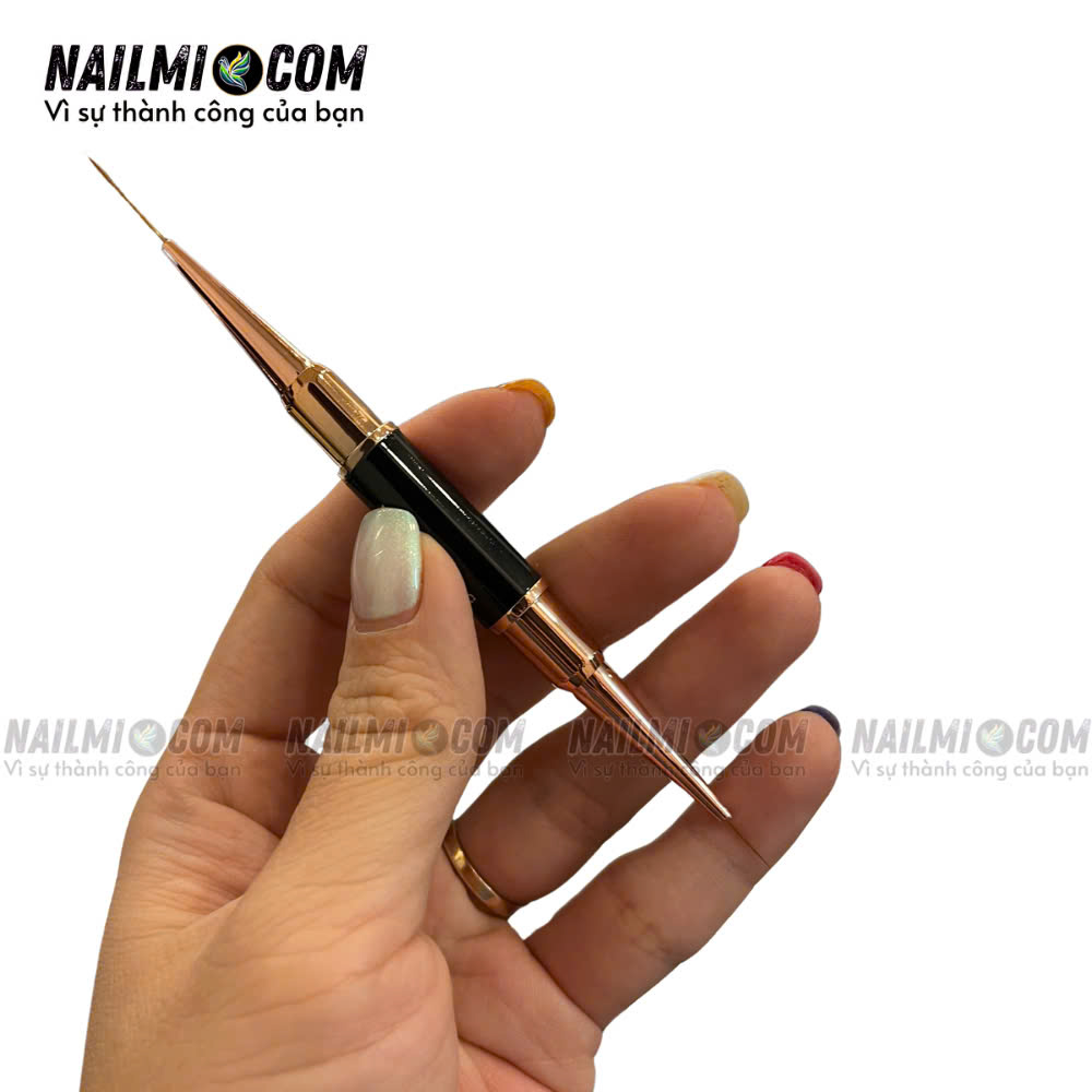 Cọ nét - cọ râu vẽ móng tay - 2 đầu 10&20mm - cán nhôm - Peng Peng_thumbnail_2