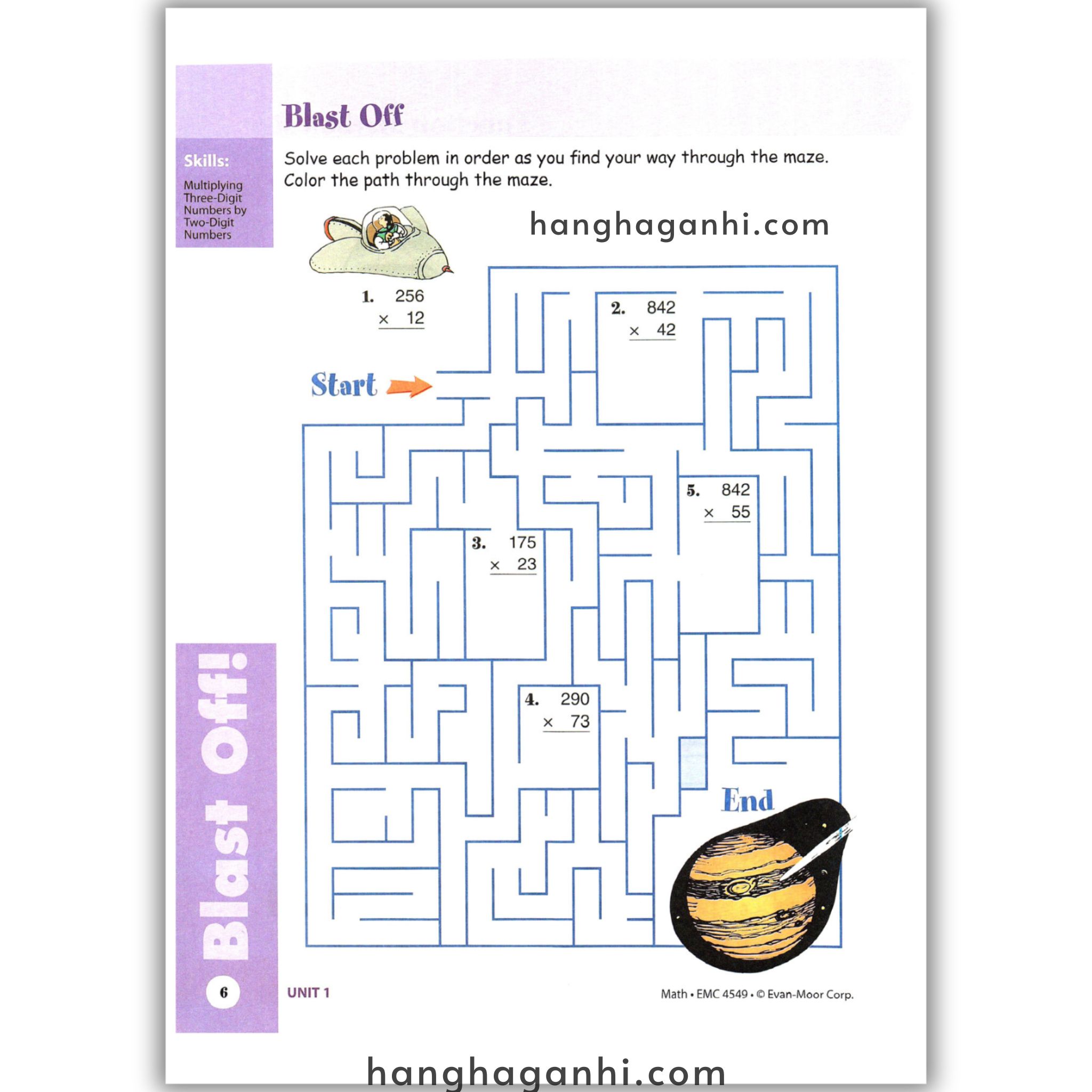 Skill Sharpeners Math Grade 5, Sách Toán Mỹ Evan Moor cho học sinh lớp 5_thumbnail_4