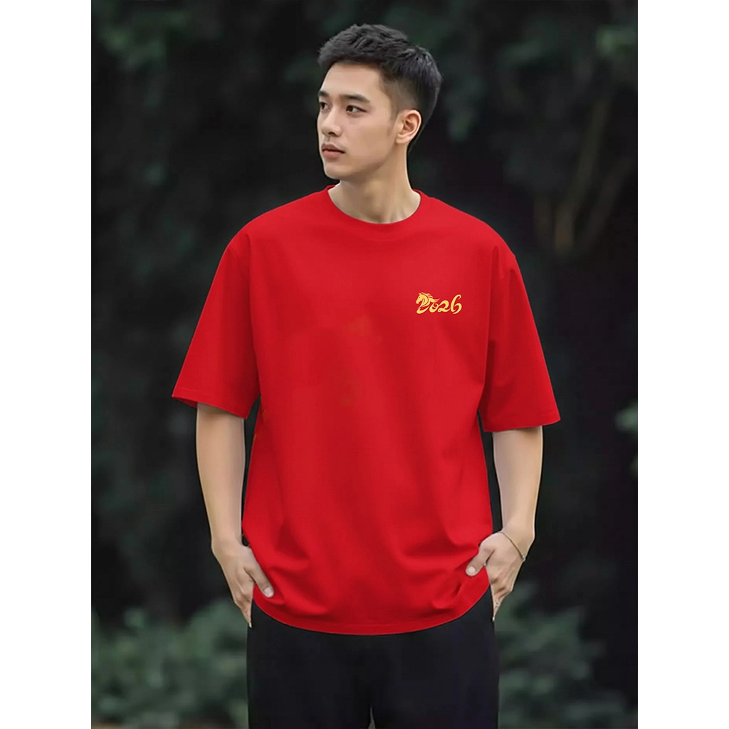 Áo thun nam form rộng Tết 2026 Miucho Iconic vải dày dặn thoáng mát in mix 2959_thumbnail_5