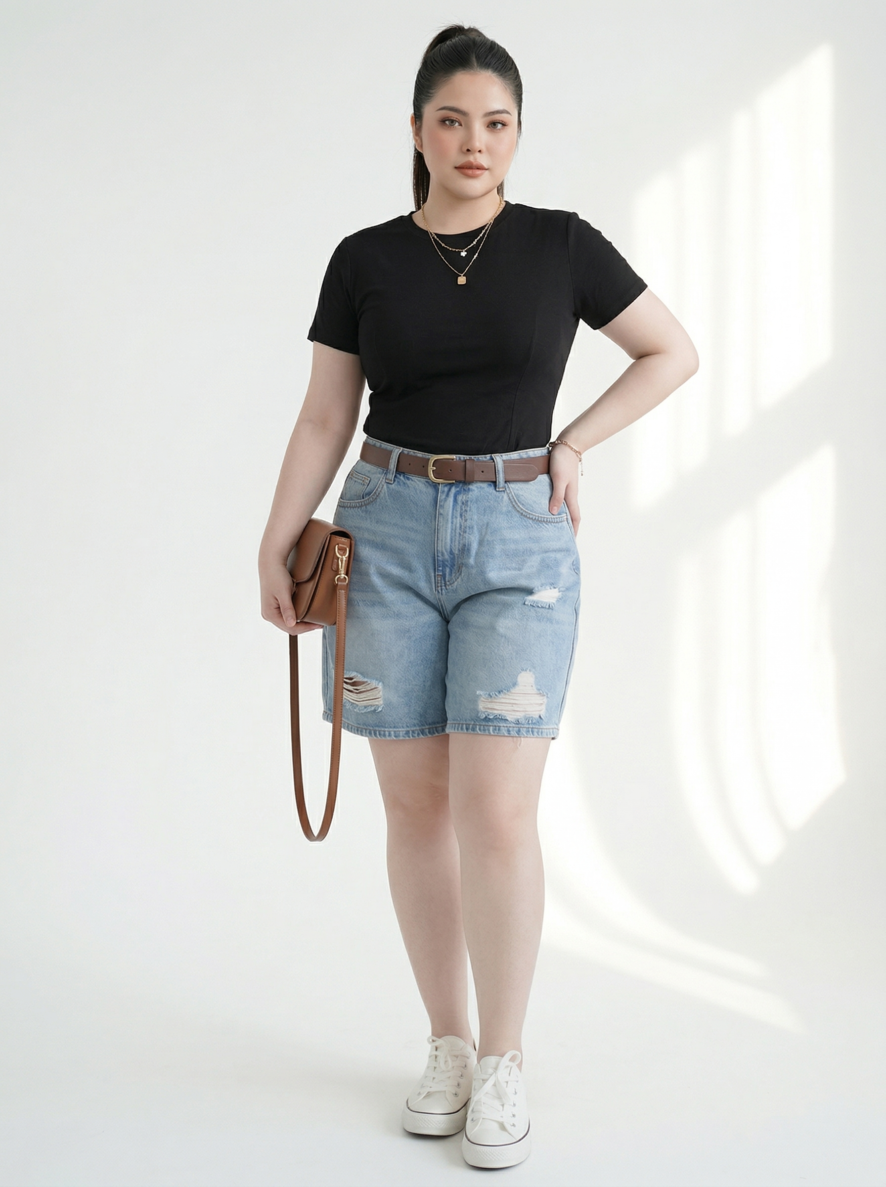 Áo thun cổ tròn nhiều màu bigsize AT9045 dành cho nàng béo mập từ 55-90kg