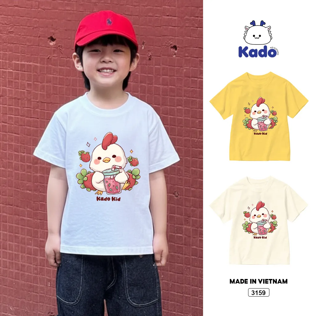Áo thun bé trai bé gái 12 con giáp tuổi Dậu Kado 3159