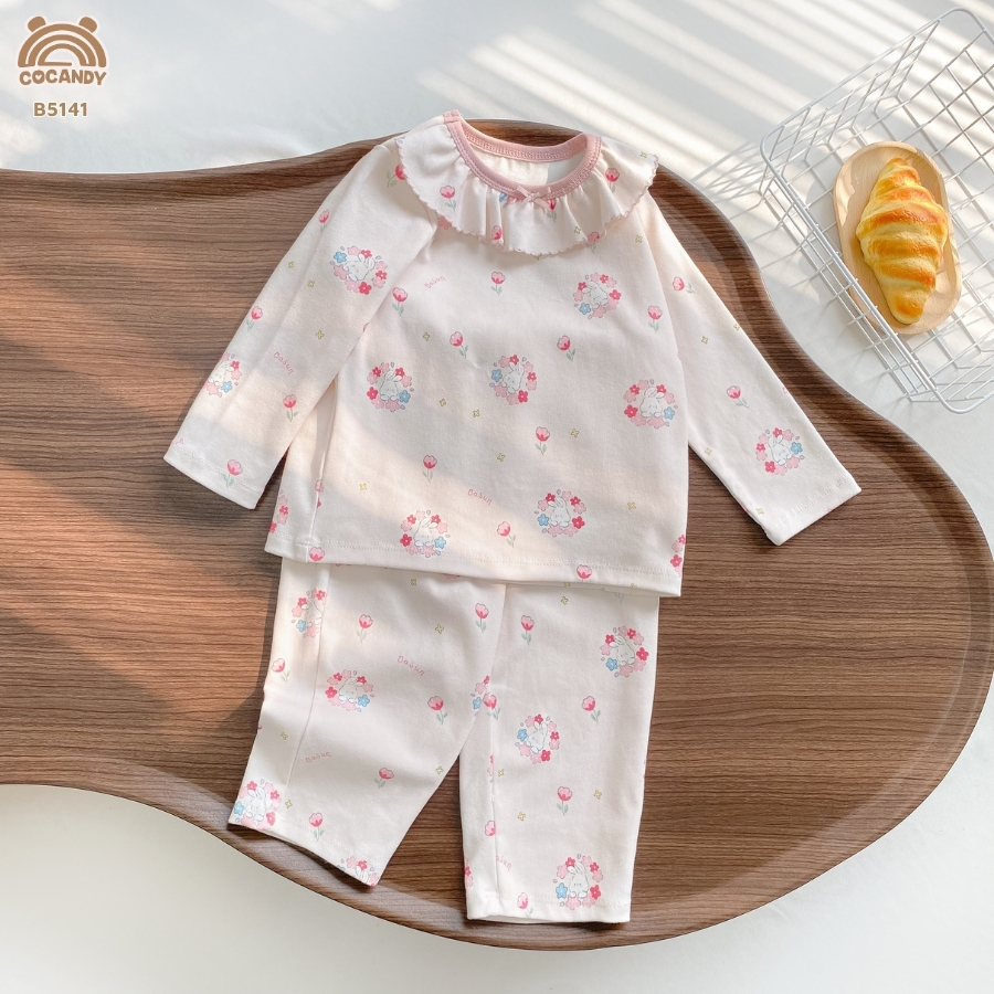Bộ dài BE họa tiết thỏ hoa hồng_thumbnail_2