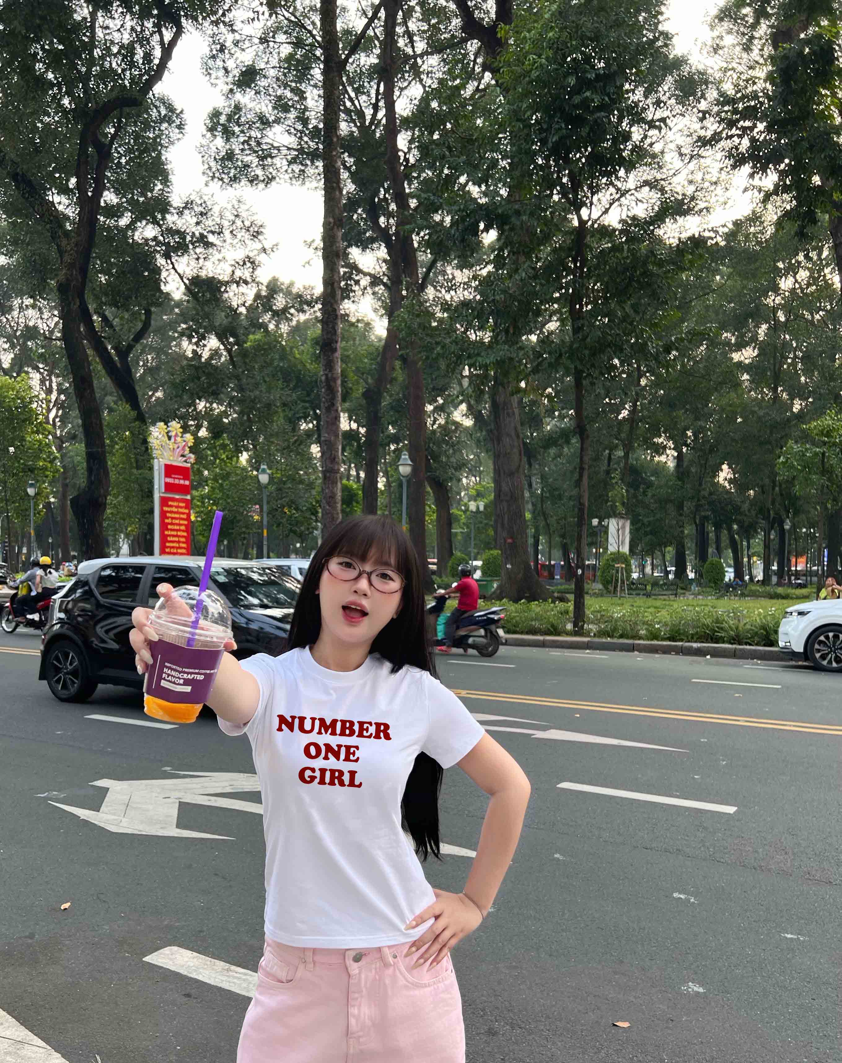 Áo baby tee ôm number one girl 1978 Miucho cổ tròn vải cotton 4c thoáng mát in basic_thumbnail_4