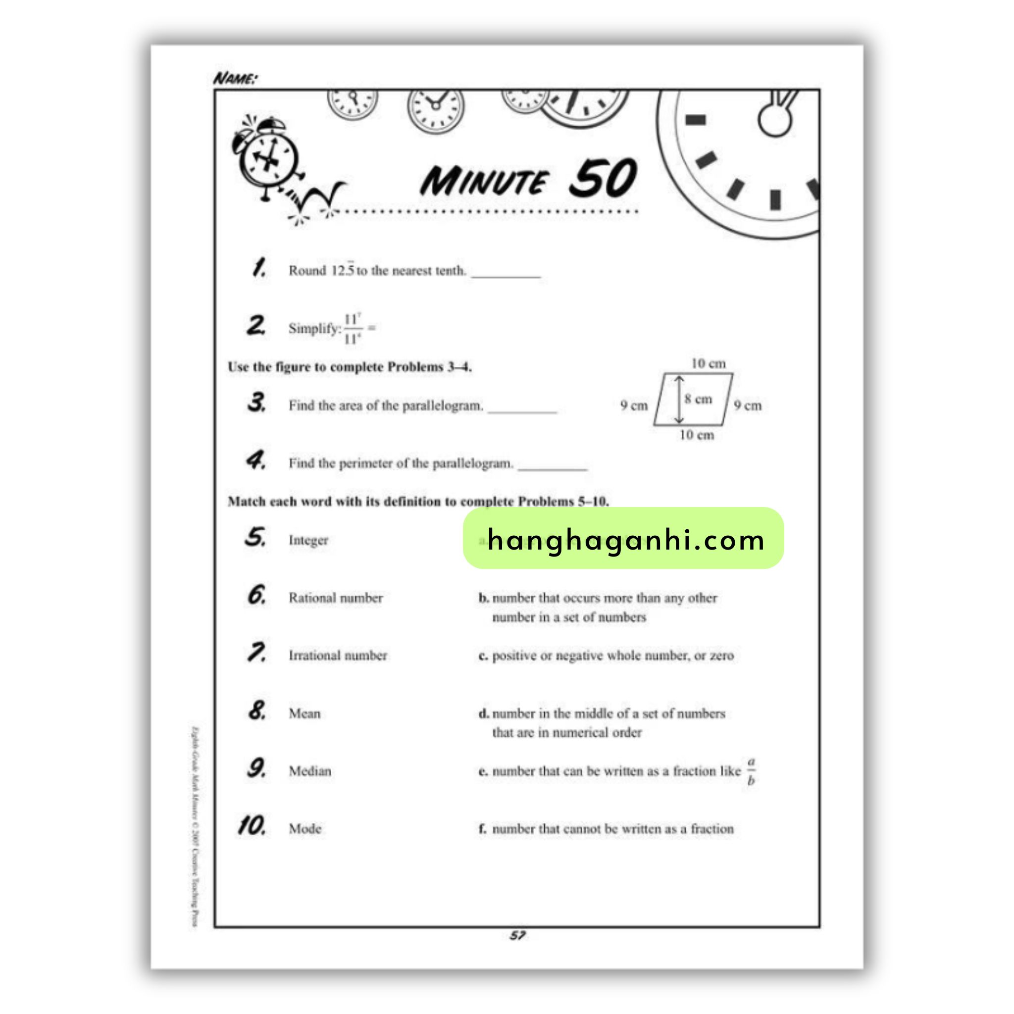 Math Minutes Grade 8- Sách Toán Tiếng Anh cho bé lớp 8_thumbnail_4