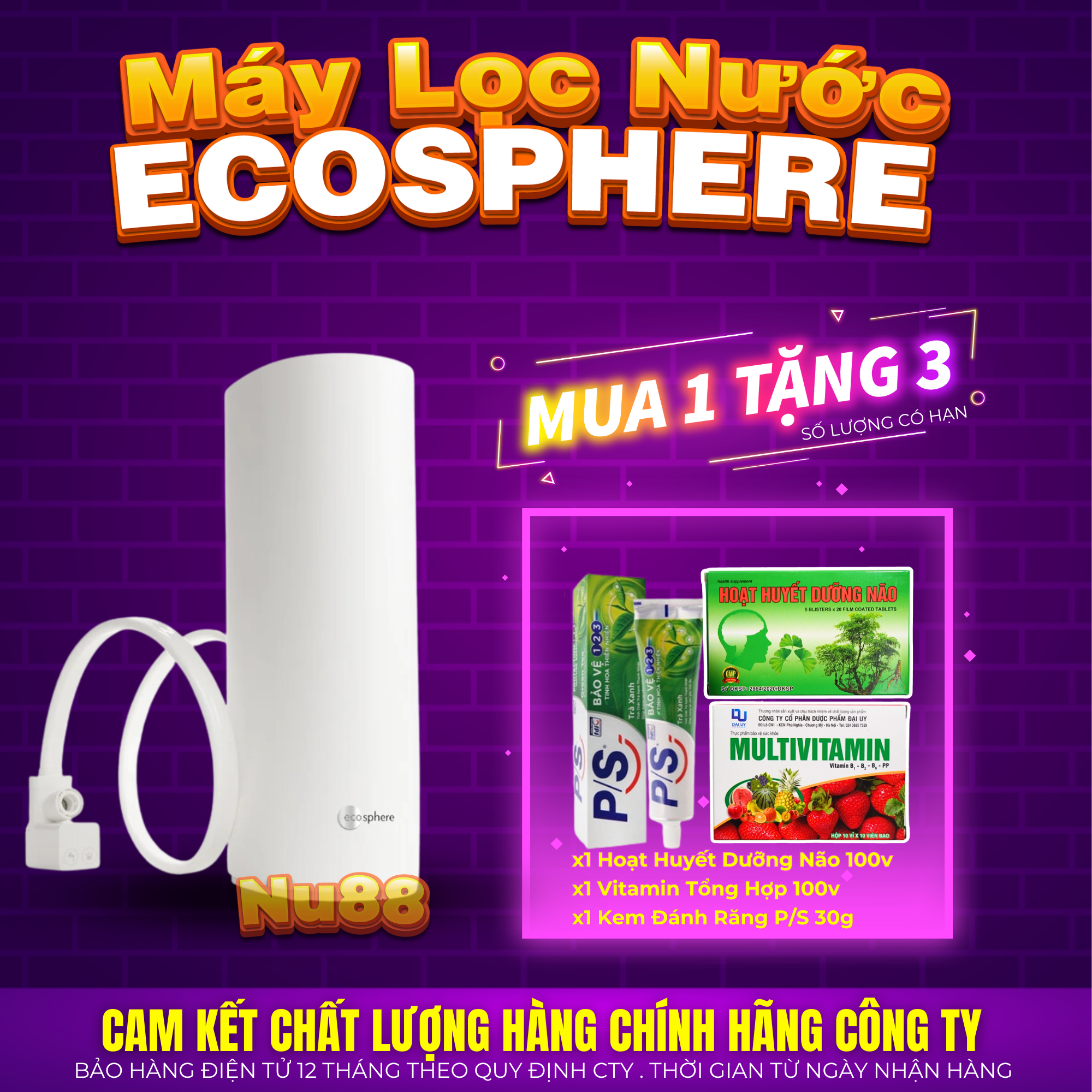 Máy lọc nước thông minh EcoSphere™ I 4 Ultra Purification Technology