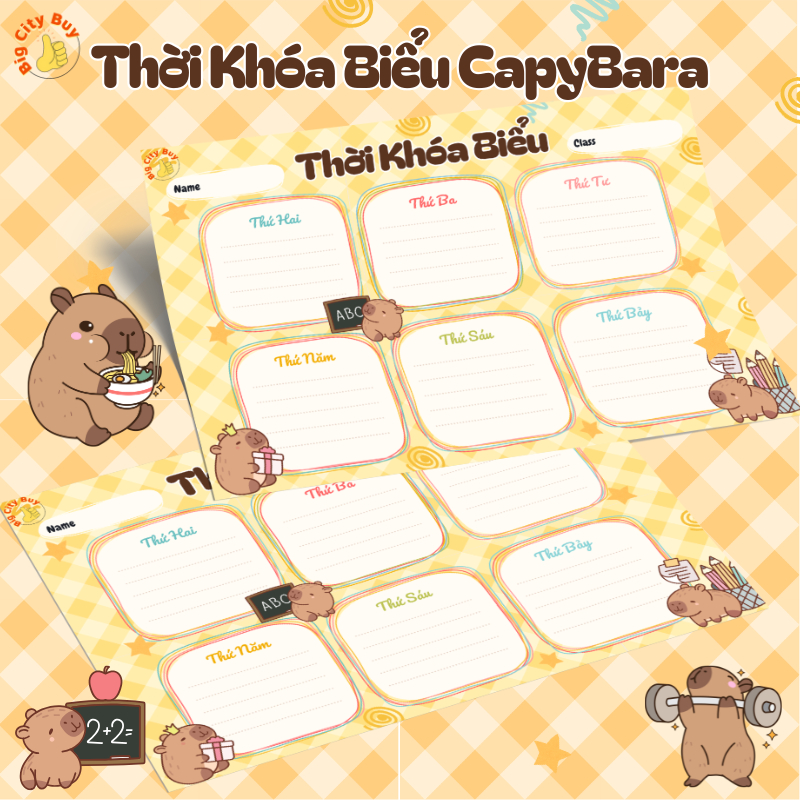 Thời Khóa Biểu Loopy, Capybara, Spider Man, Iron Man Siêu Đẹp Cho Bé_thumbnail_1