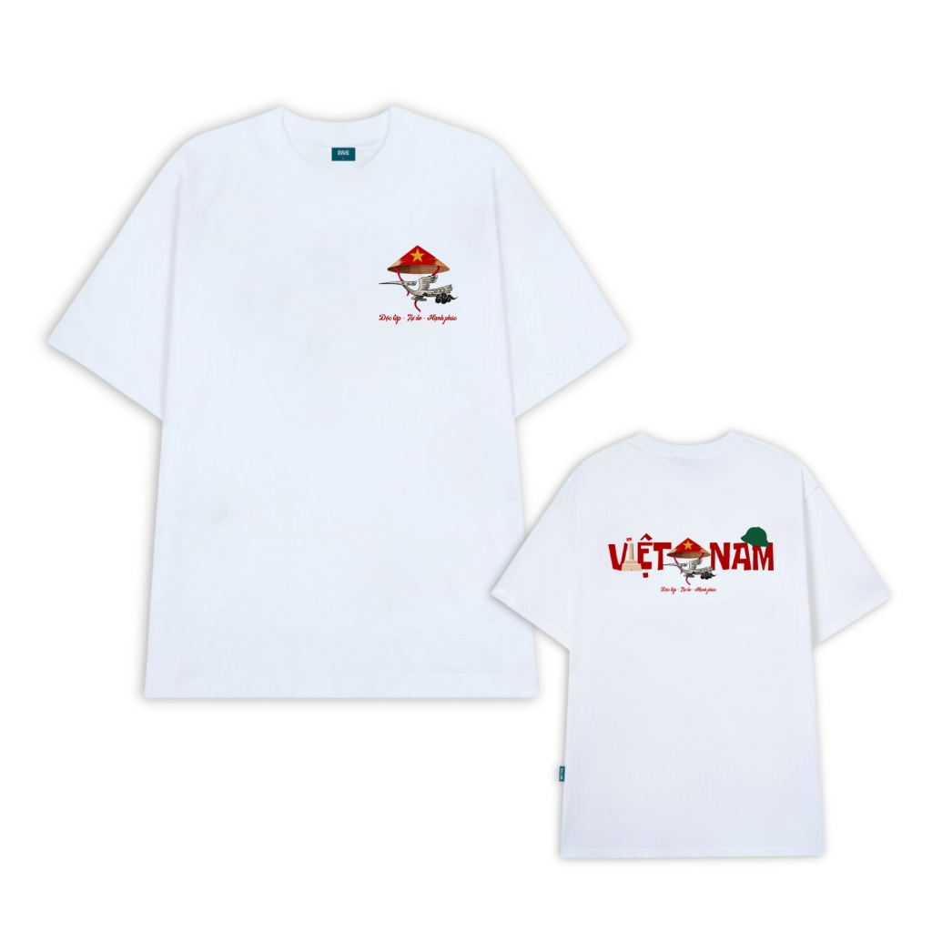 Áo thun Việt Nam nón lá độc lập tự do hạnh phúc form oversize nam nữ - Local brand We Tee T042_thumbnail_1