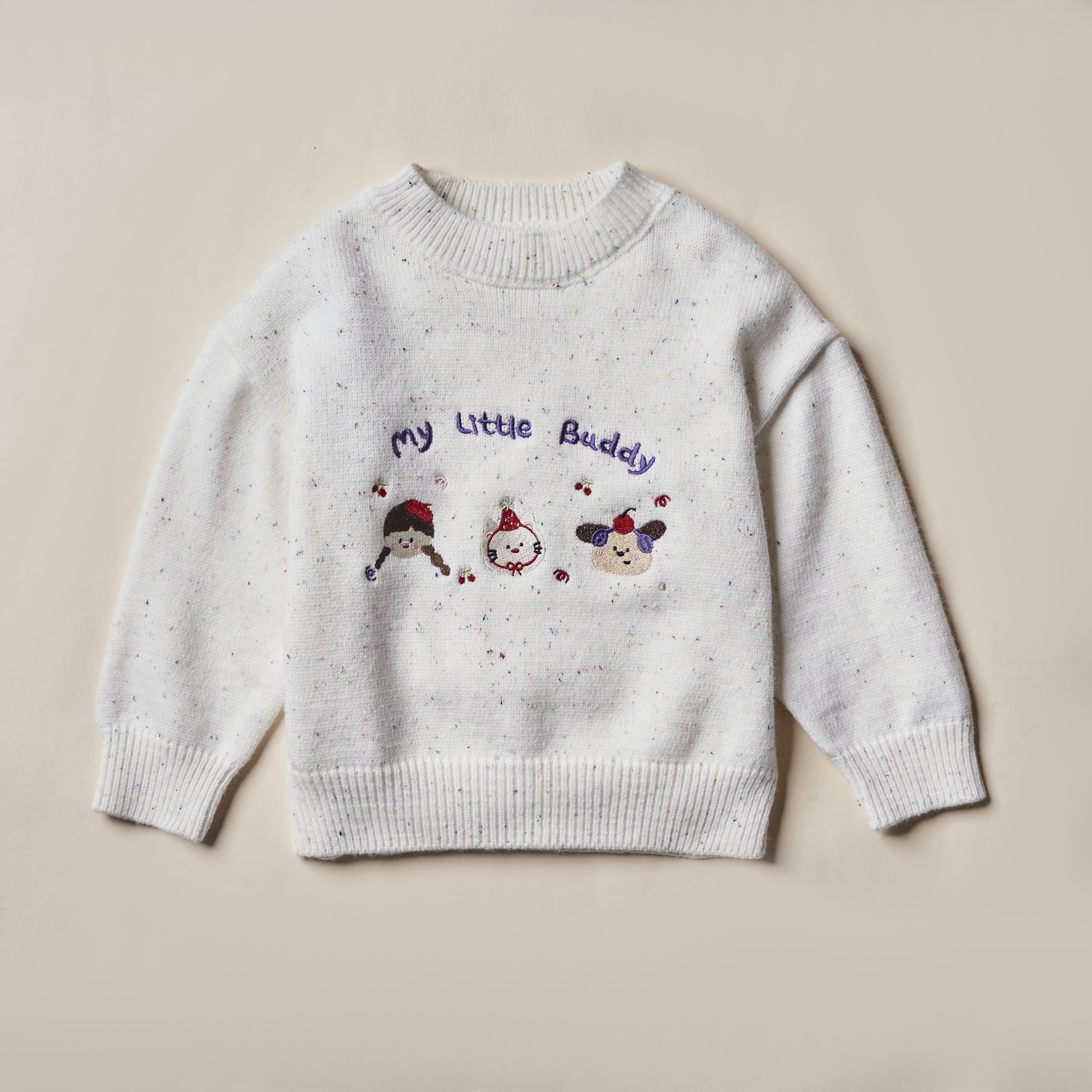 Áo len thêu thân trước