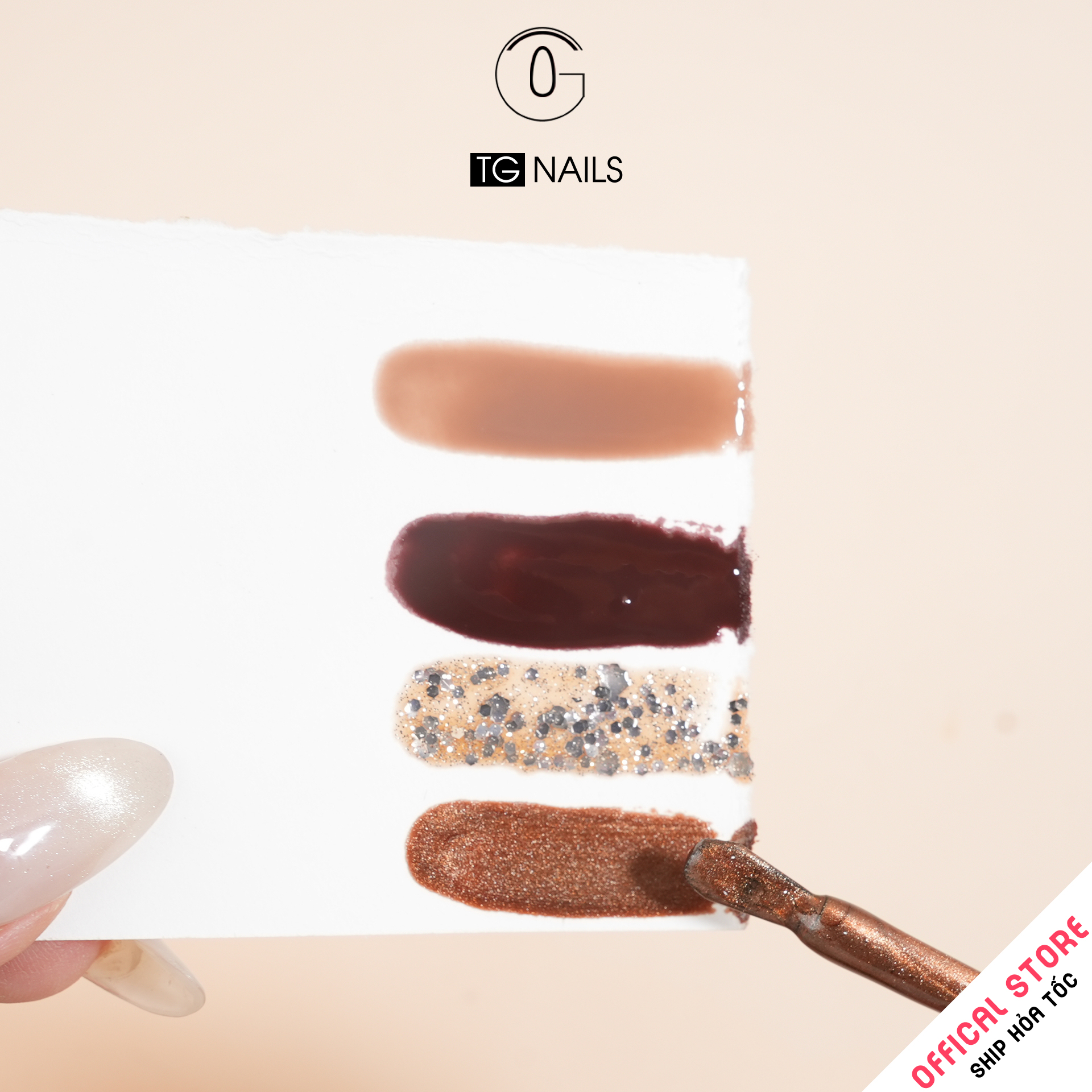 Sơn móng gel TG. Dung tích: 15ml/ lọ. Nhãn hàng TG nail.