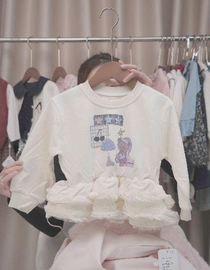 (G189) Áo nỉ họa tiết gấu viền bèo Hey Mingxing_thumbnail_0