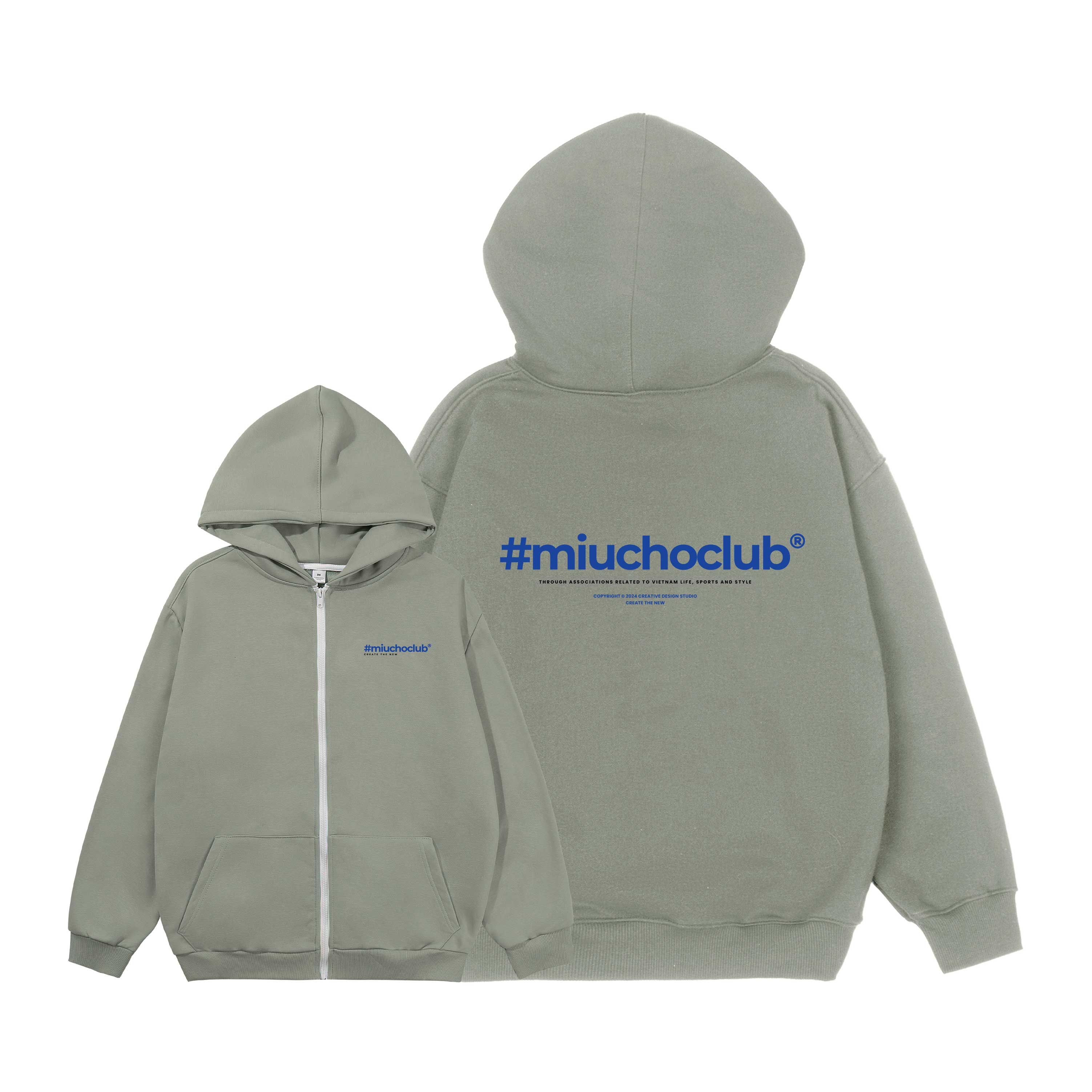 Áo hoodie zip nam local brand form rộng HZD1619 Miucho Club vải nỉ chân cua dày dặn mũ rộng in basic_thumbnail_7