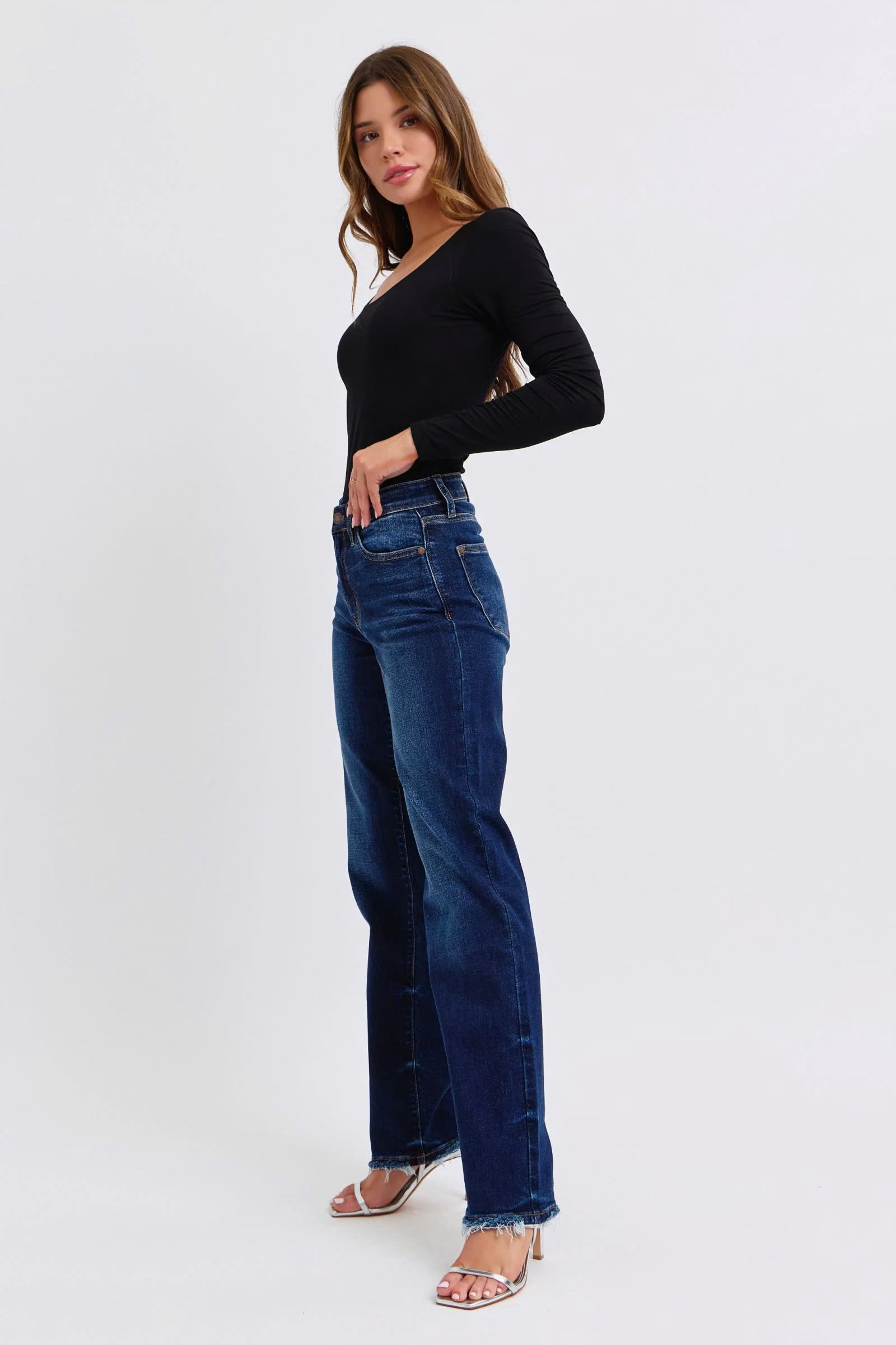 QJ254 - Jeans ống đứng JB đậm_thumbnail_6