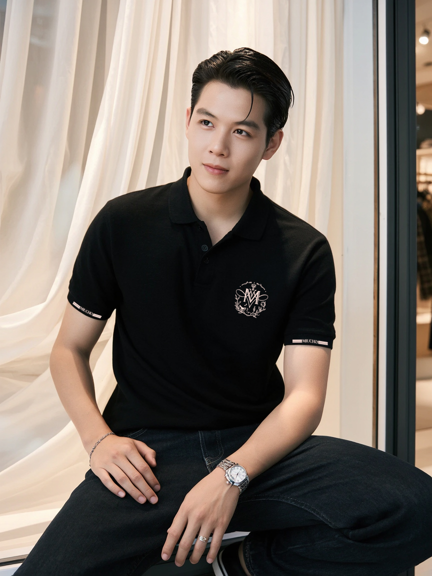 Áo polo nam cá sấu form vừa PLCSD2409 Miucho Iconic chất vải cao cấp co giãn tốt đồ bền cao in mix_thumbnail_5